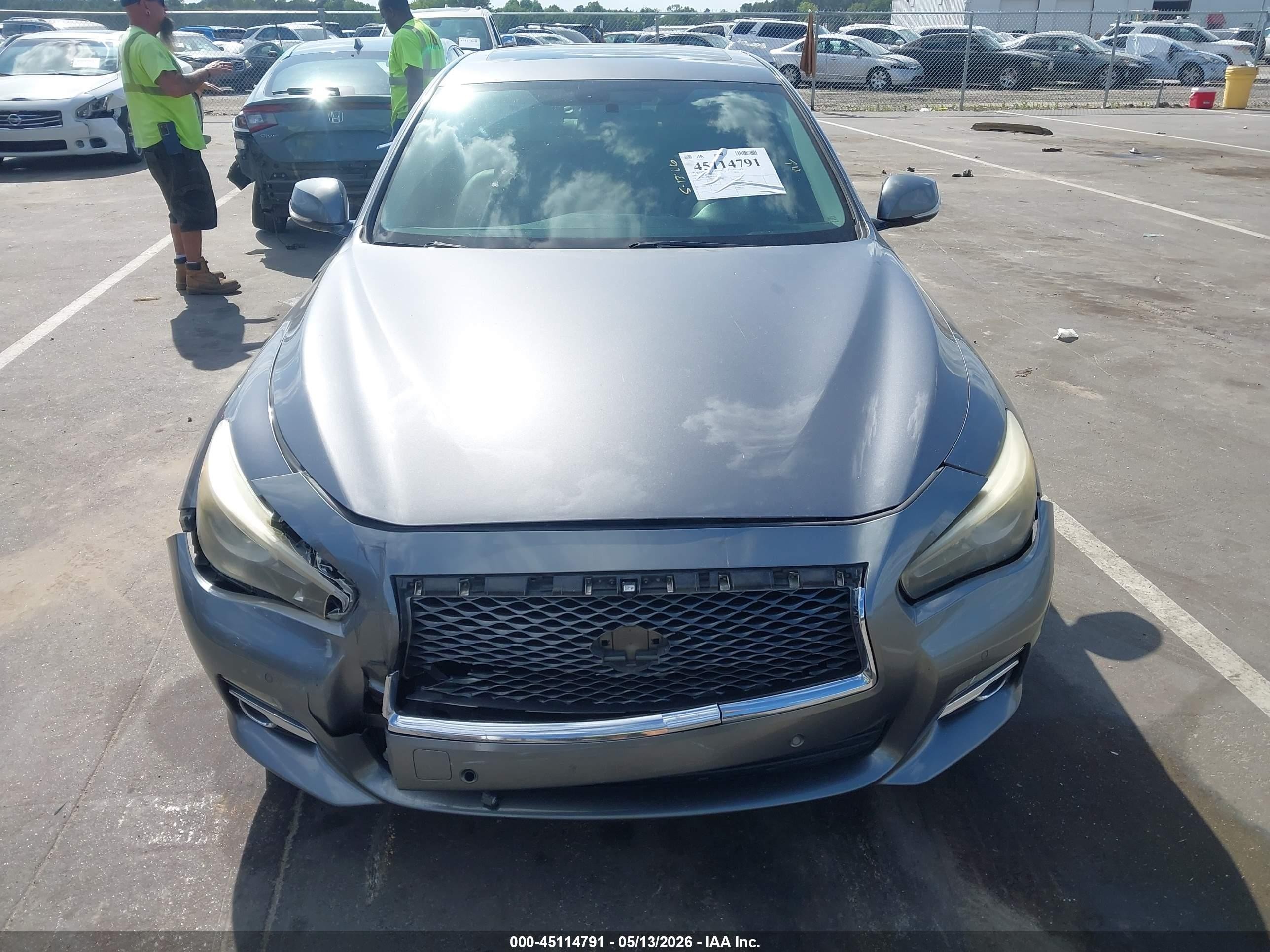 2014 Infiniti Q50 Premium Gray vin: JN1BV7AP2EM676726
