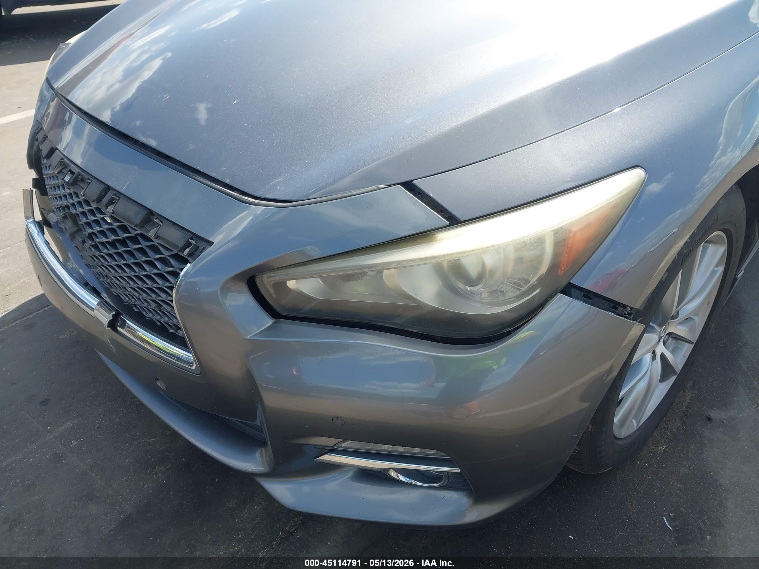 2014 Infiniti Q50 Premium Gray vin: JN1BV7AP2EM676726