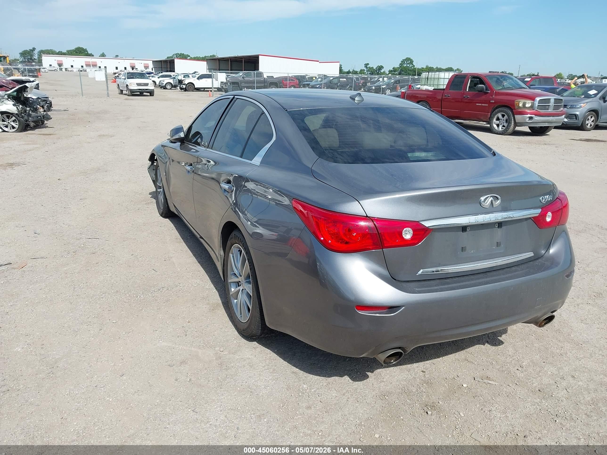 2014 Infiniti Q50 Gray vin: JN1BV7AP2EM683045