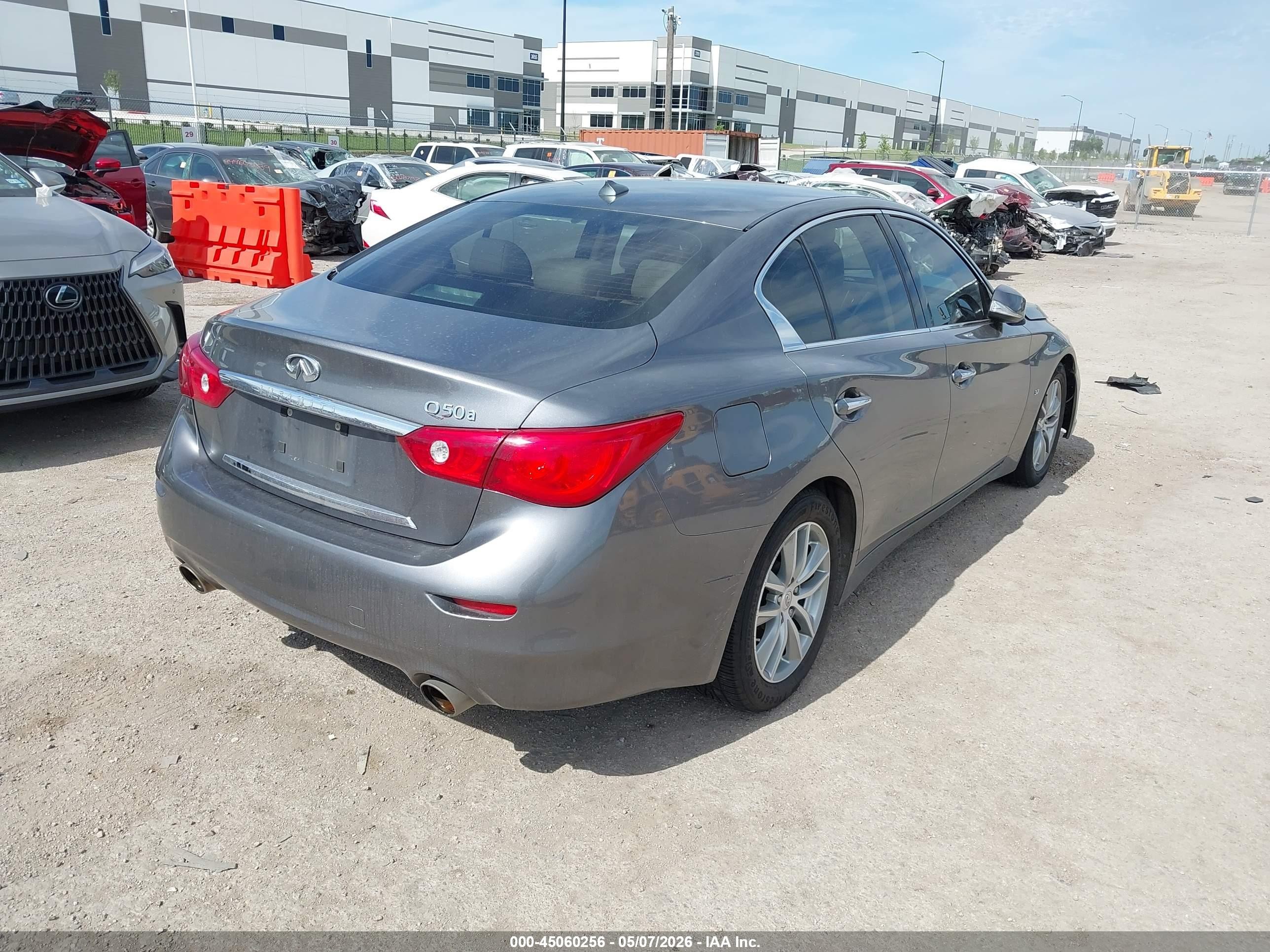 2014 Infiniti Q50 Gray vin: JN1BV7AP2EM683045