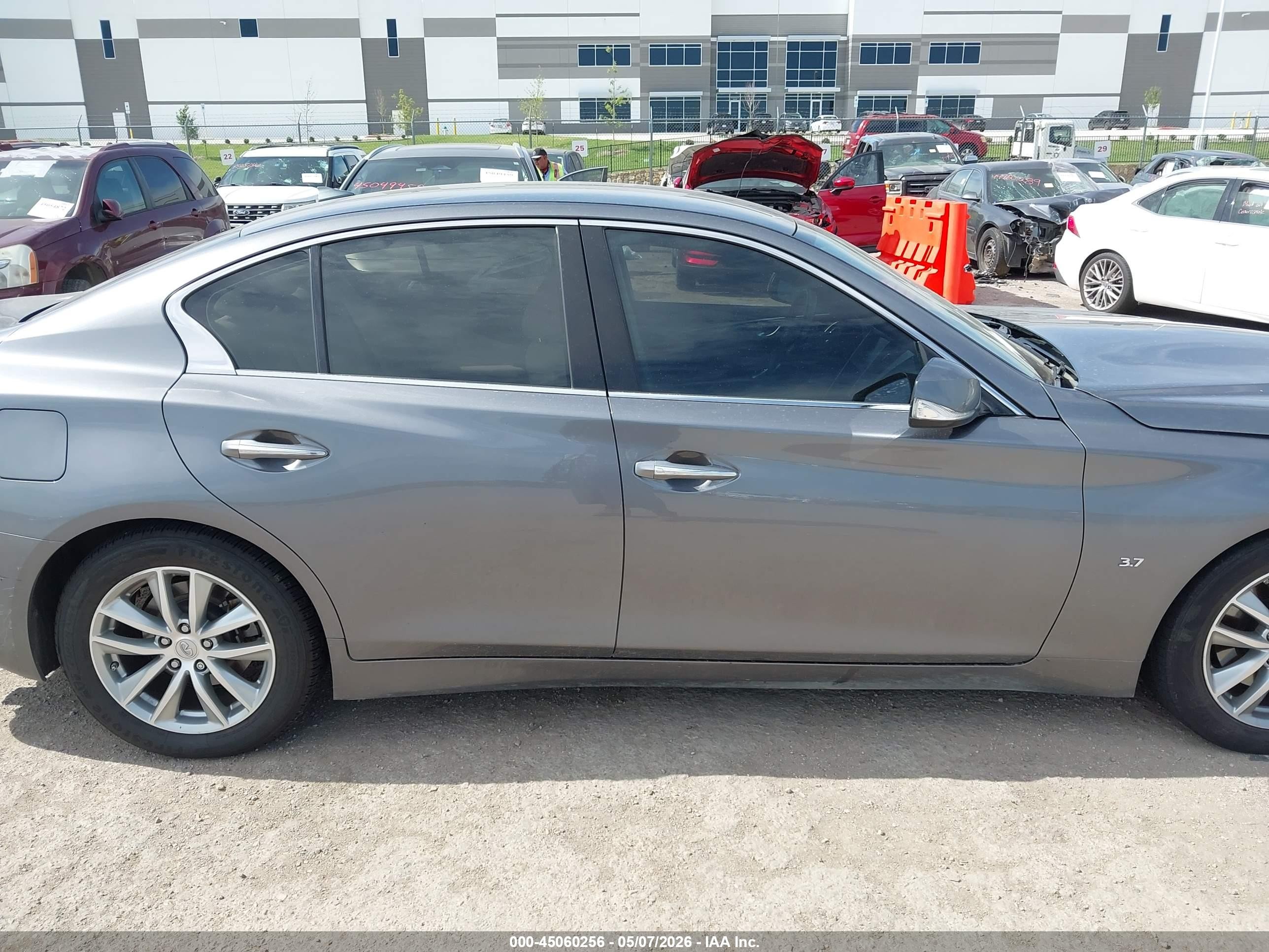 2014 Infiniti Q50 Gray vin: JN1BV7AP2EM683045