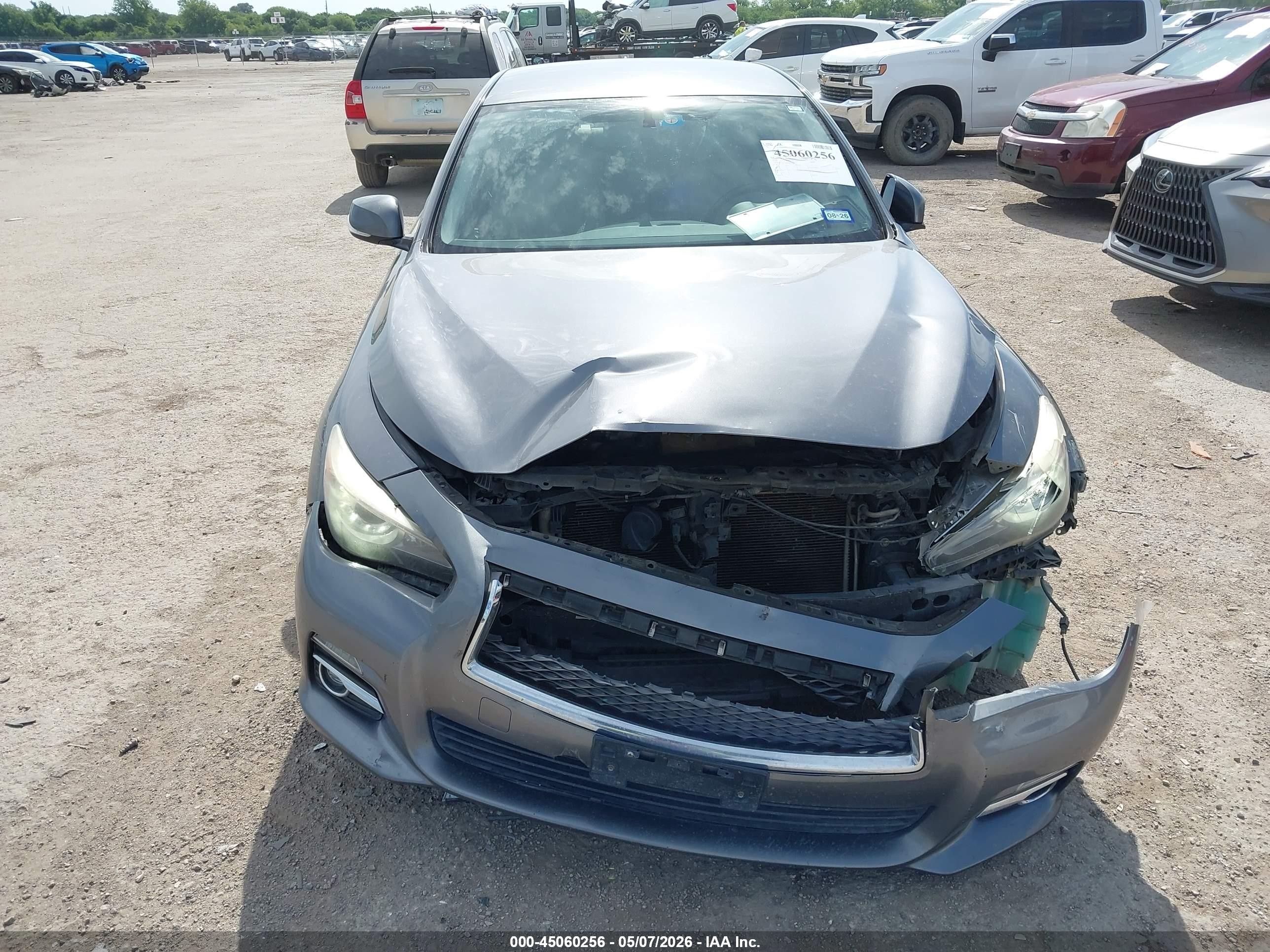 2014 Infiniti Q50 Gray vin: JN1BV7AP2EM683045