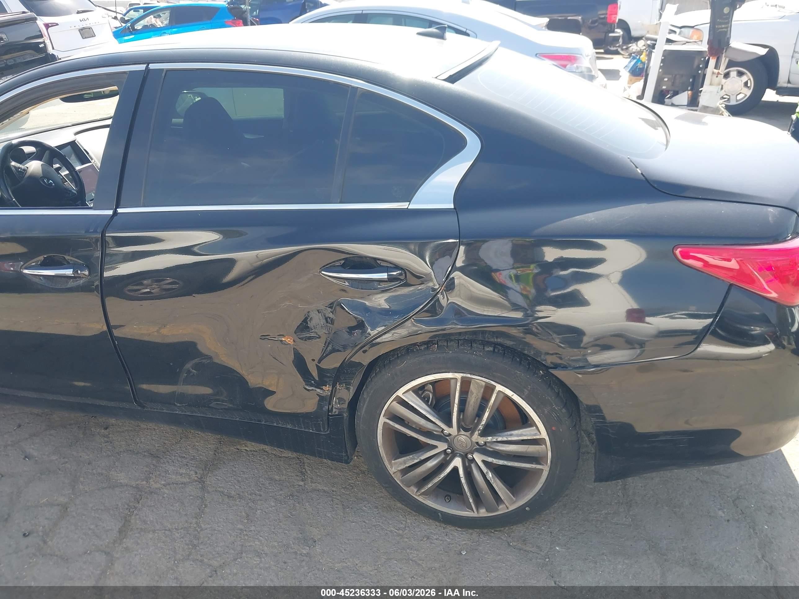 2014 Infiniti Q50 Sport Black vin: JN1BV7AP2EM685040