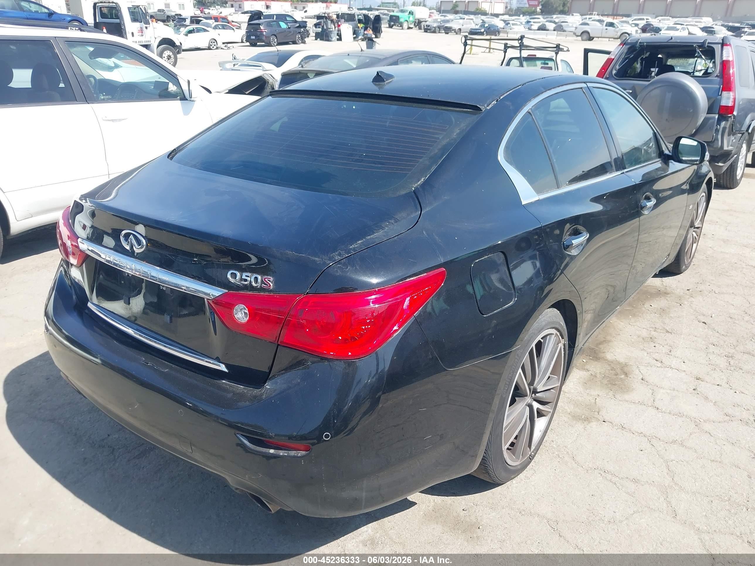 2014 Infiniti Q50 Sport Black vin: JN1BV7AP2EM685040