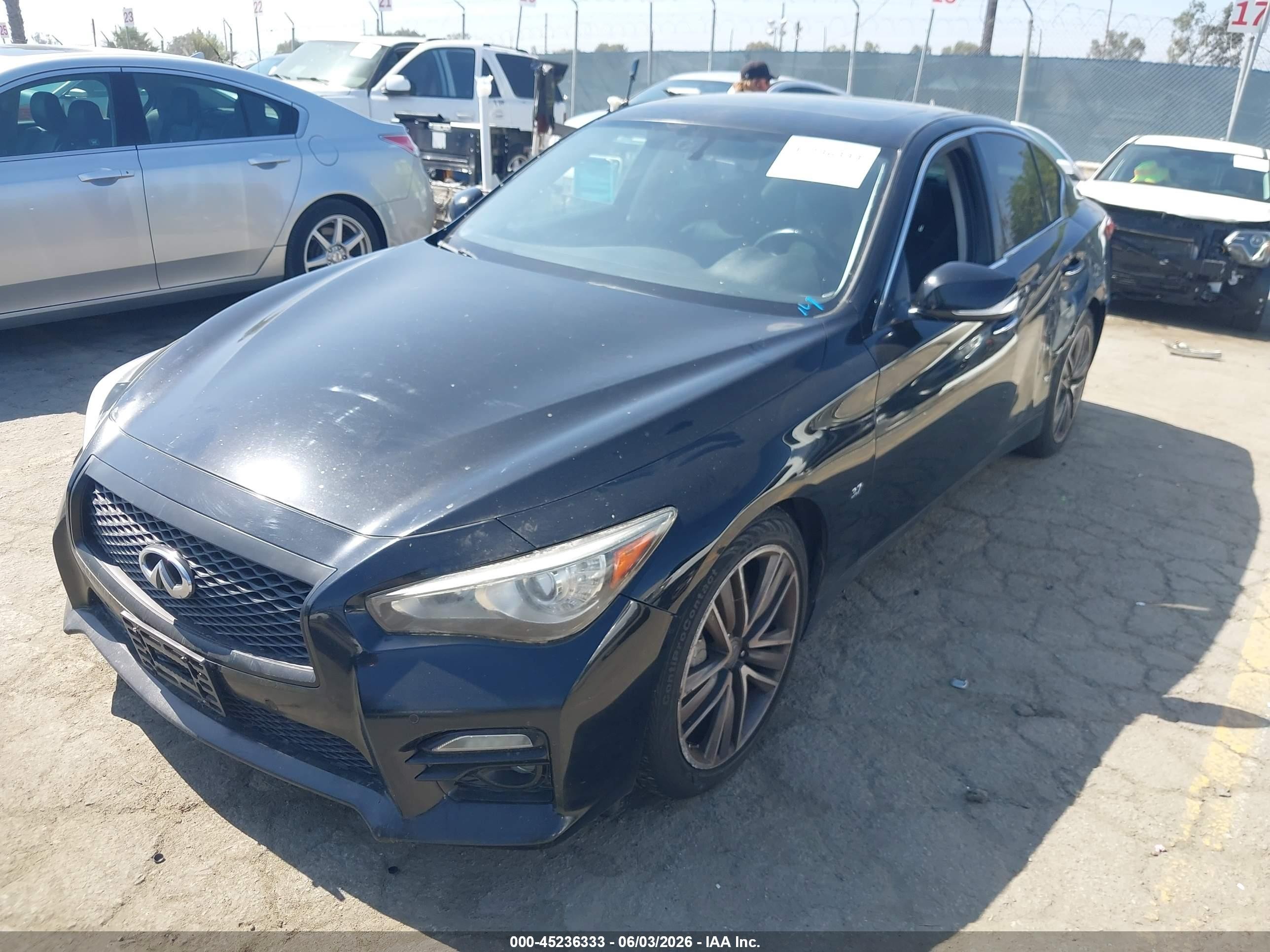 2014 Infiniti Q50 Sport Black vin: JN1BV7AP2EM685040