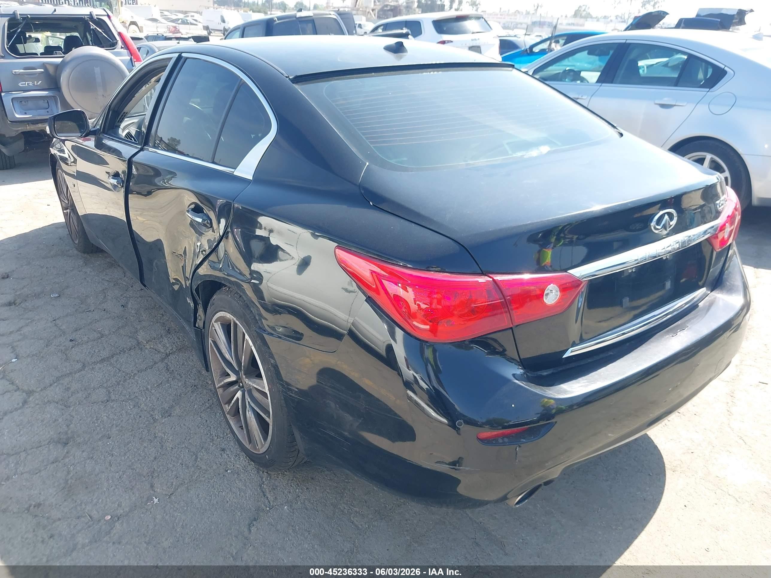 2014 Infiniti Q50 Sport Black vin: JN1BV7AP2EM685040