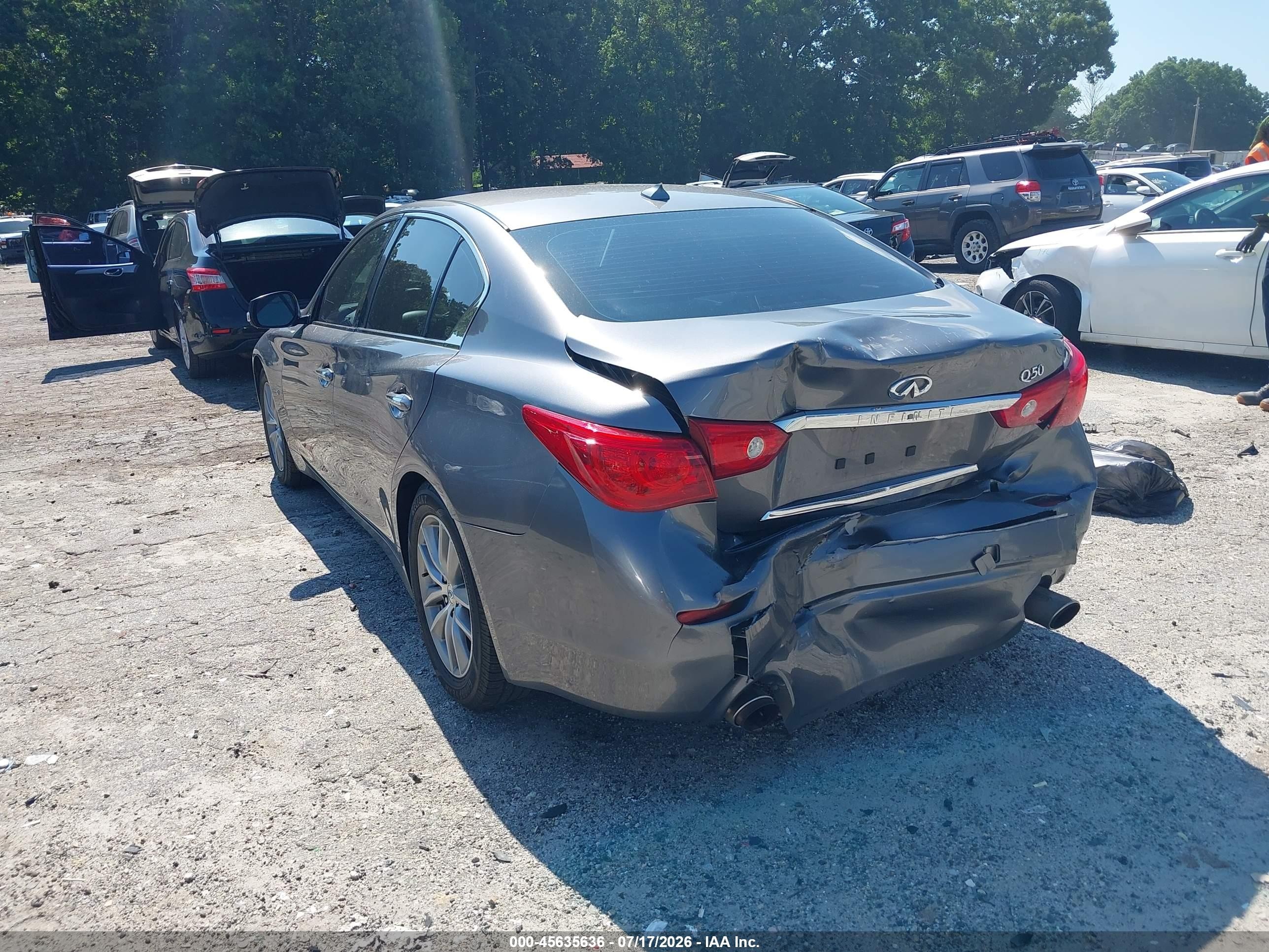2014 Infiniti Q50 Premium Gray vin: JN1BV7AP2EM689654