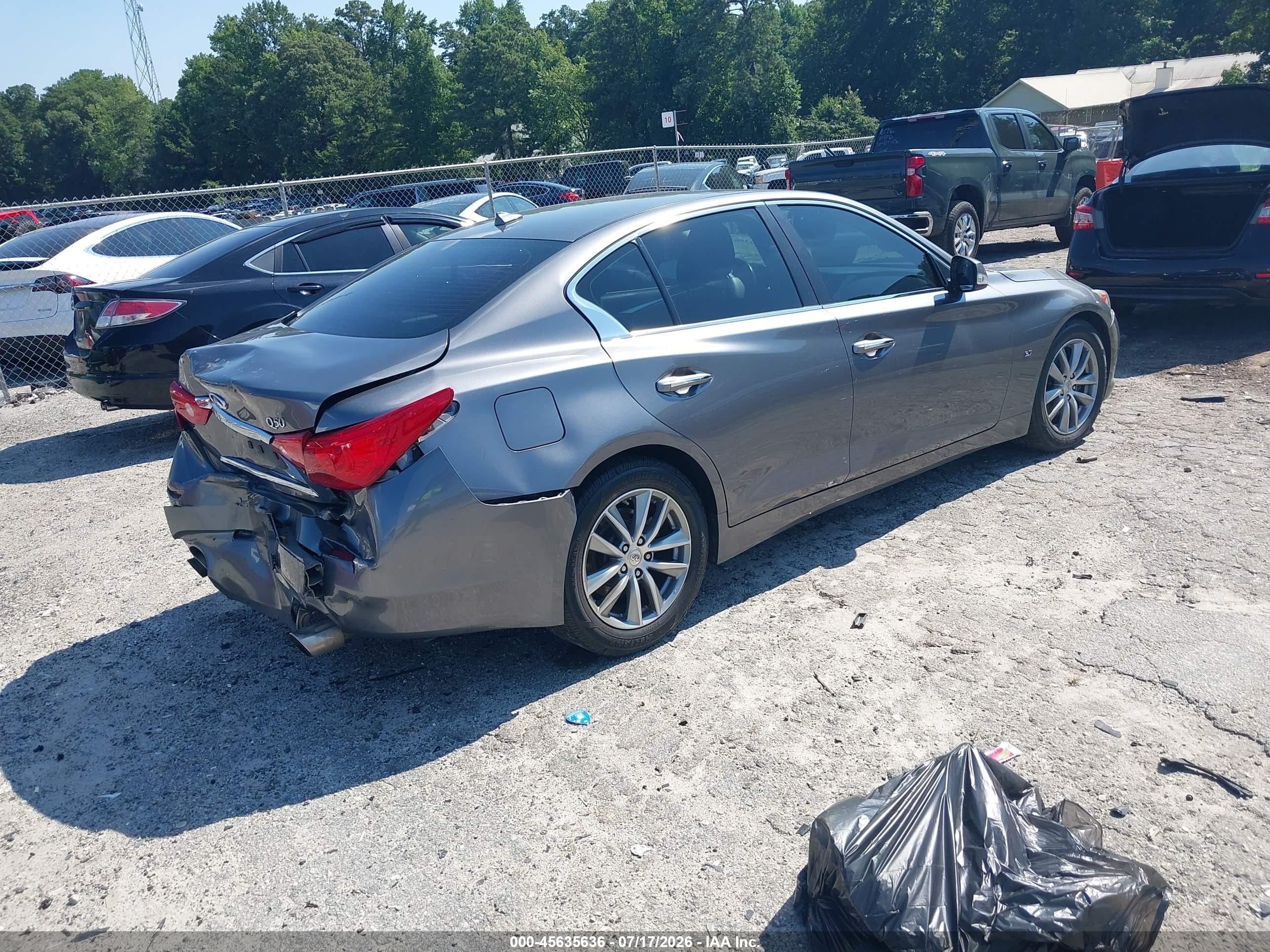 2014 Infiniti Q50 Premium Gray vin: JN1BV7AP2EM689654