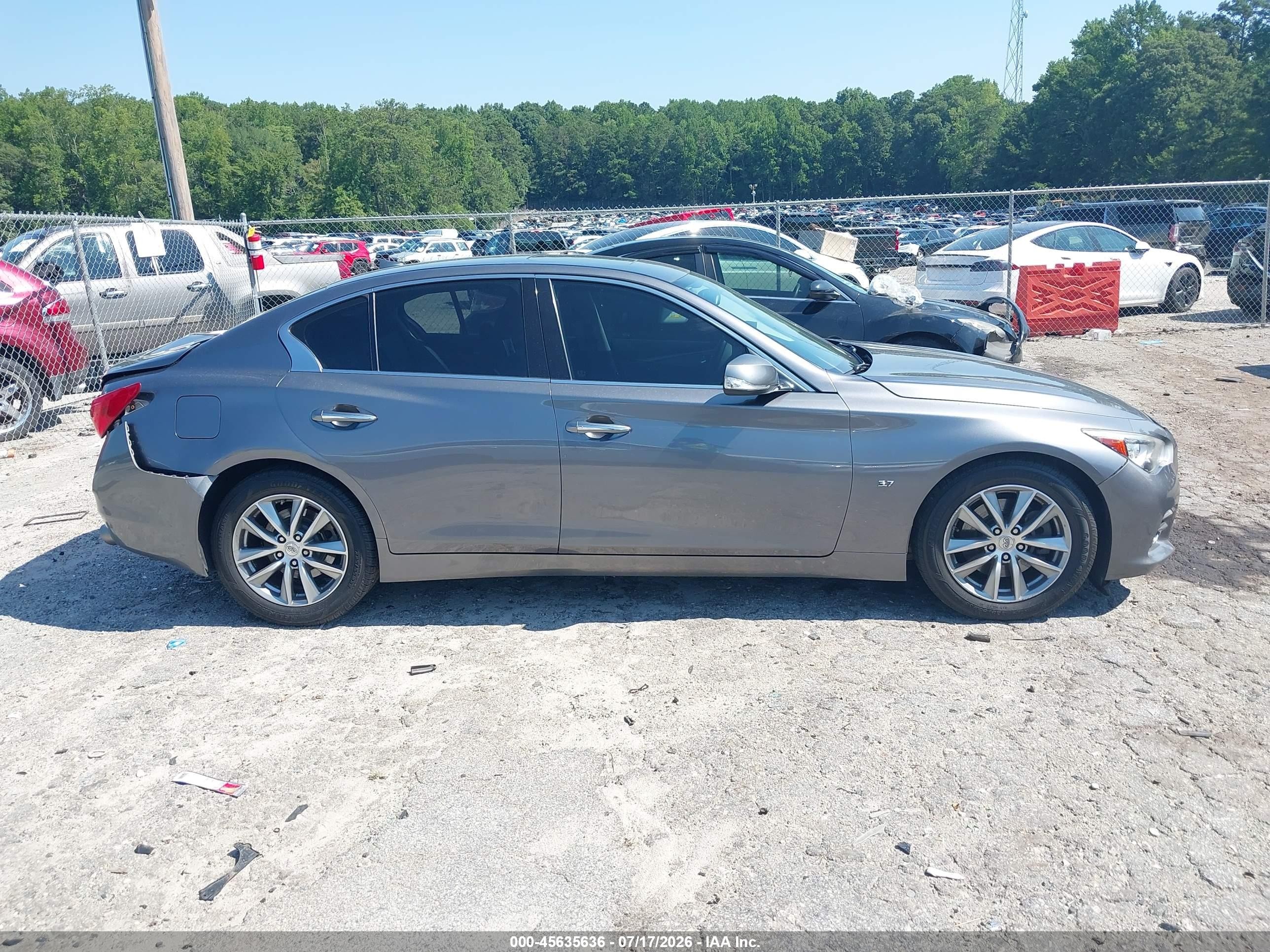 2014 Infiniti Q50 Premium Gray vin: JN1BV7AP2EM689654
