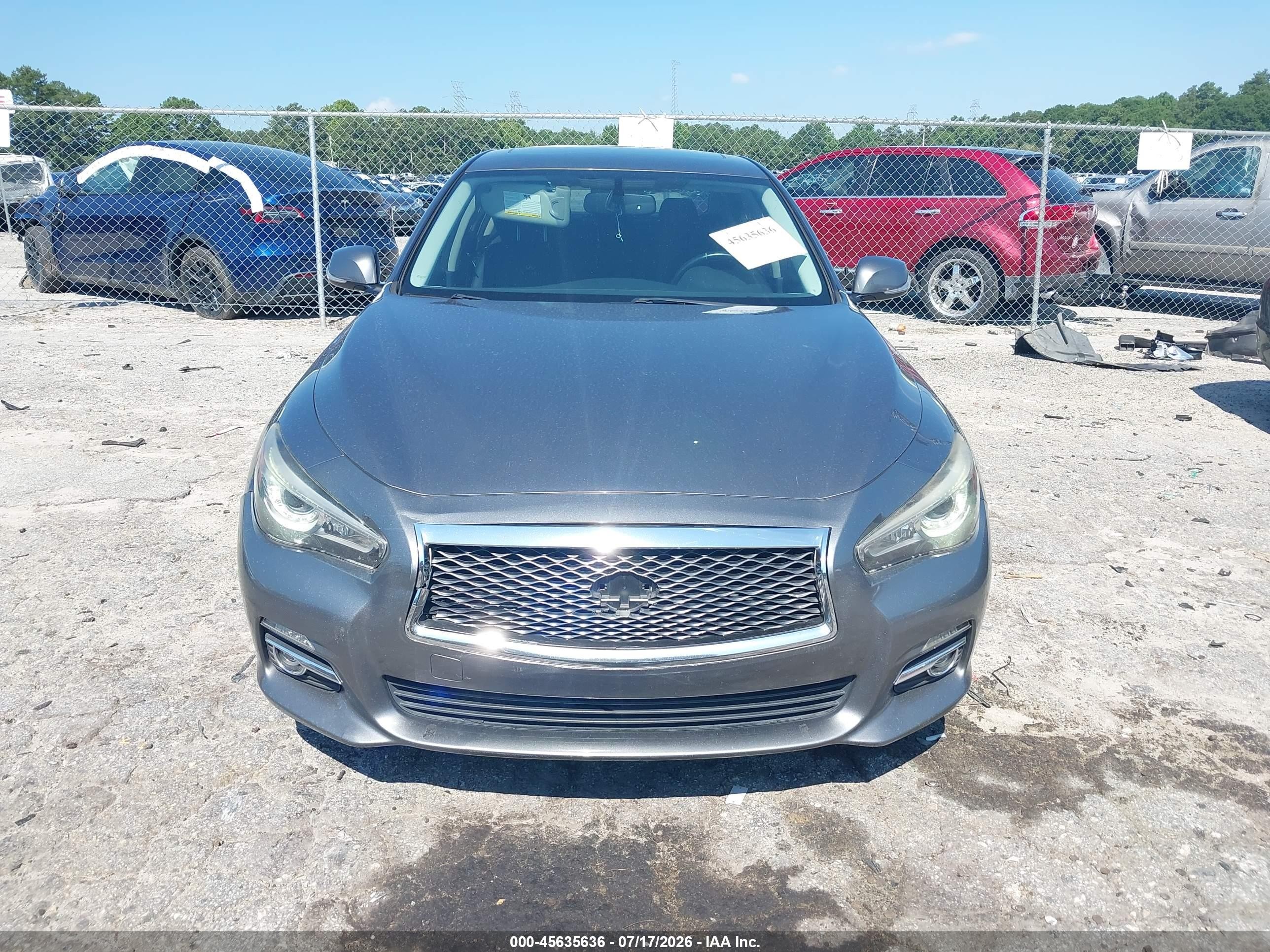 2014 Infiniti Q50 Premium Gray vin: JN1BV7AP2EM689654