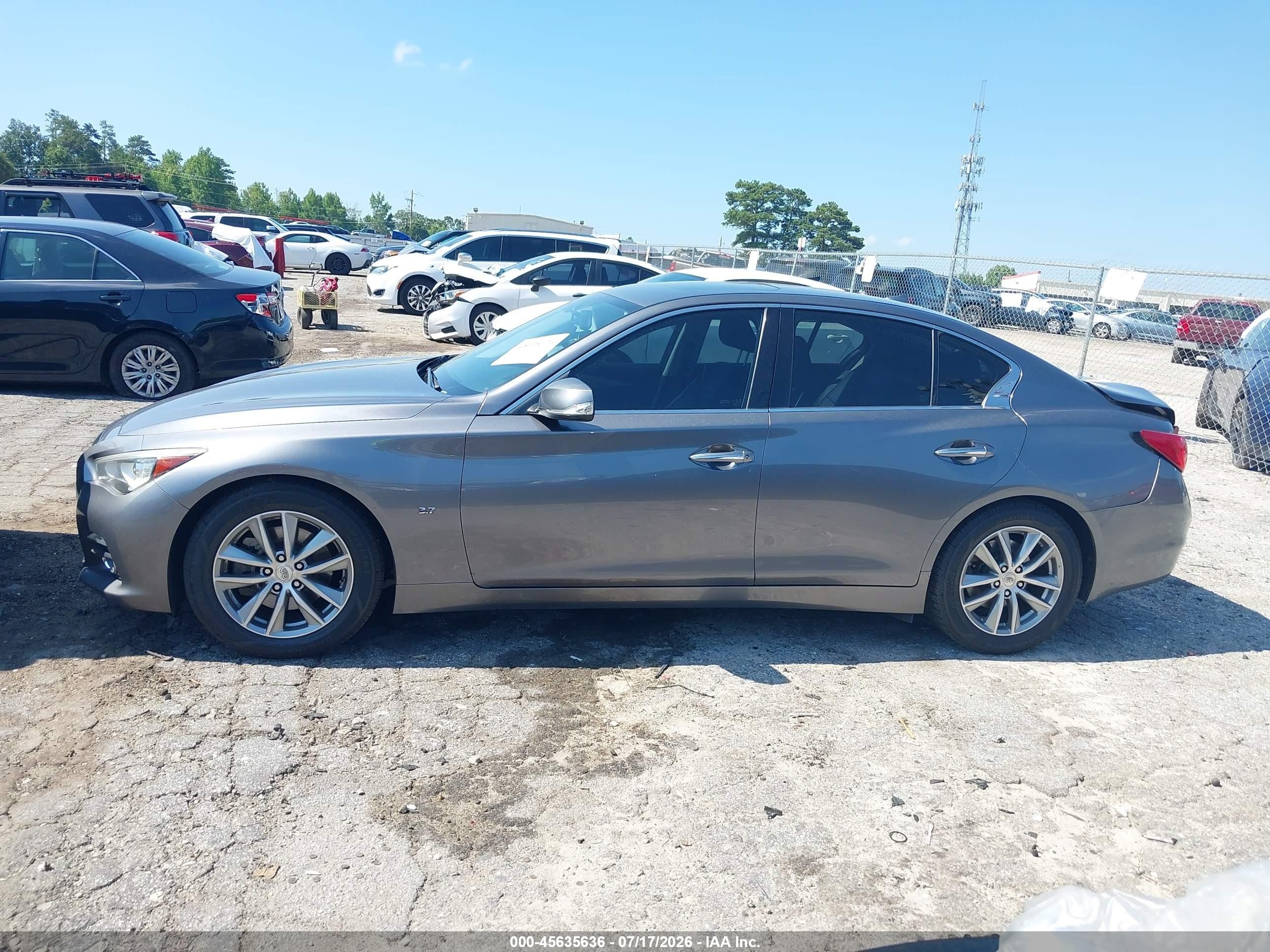 2014 Infiniti Q50 Premium Gray vin: JN1BV7AP2EM689654
