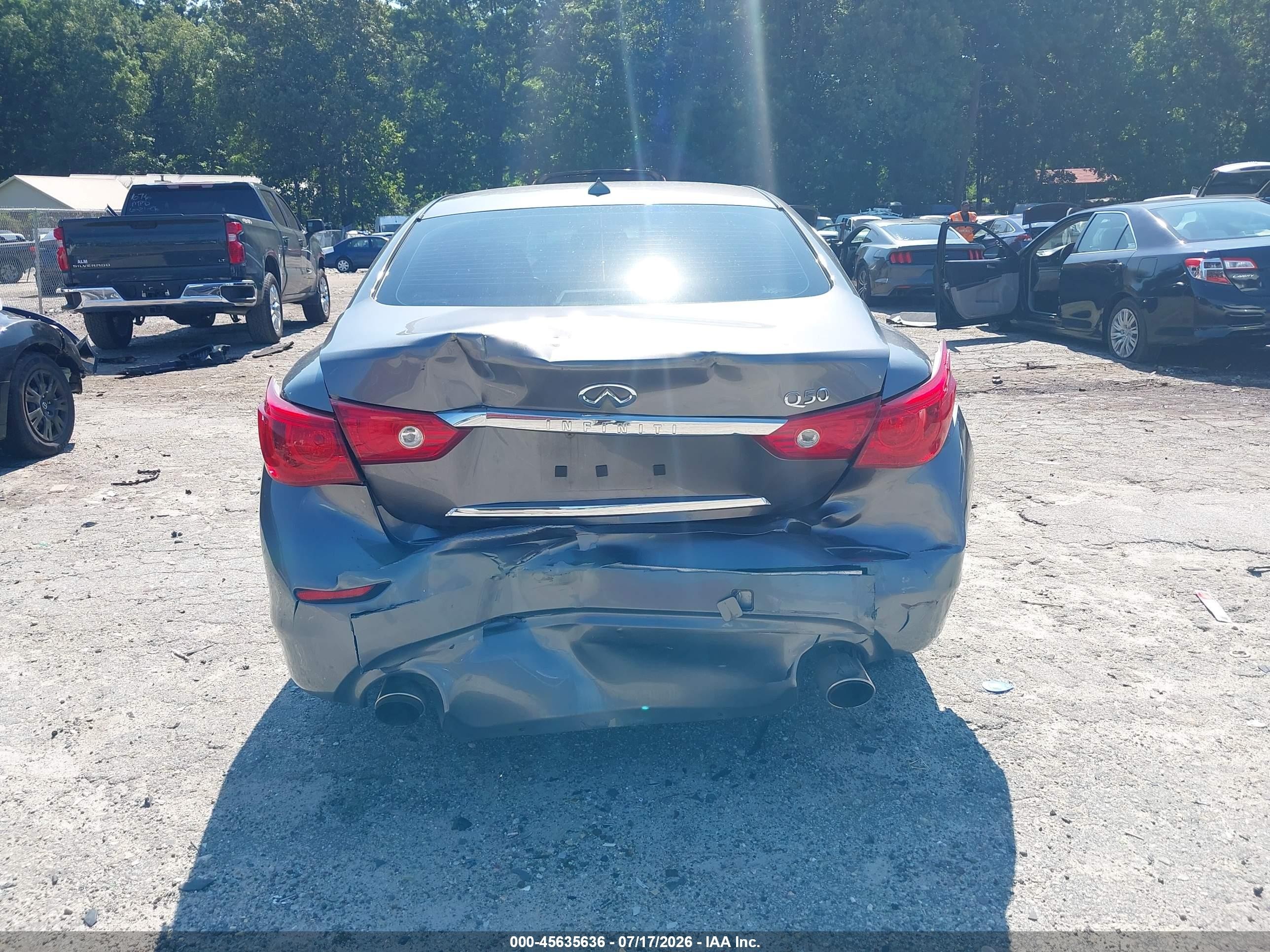 2014 Infiniti Q50 Premium Gray vin: JN1BV7AP2EM689654