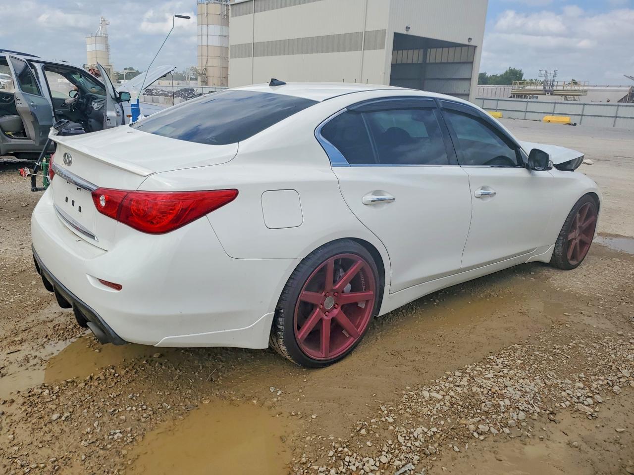 2015 Infiniti Q50 Sport White vin: JN1BV7AP2FM335988