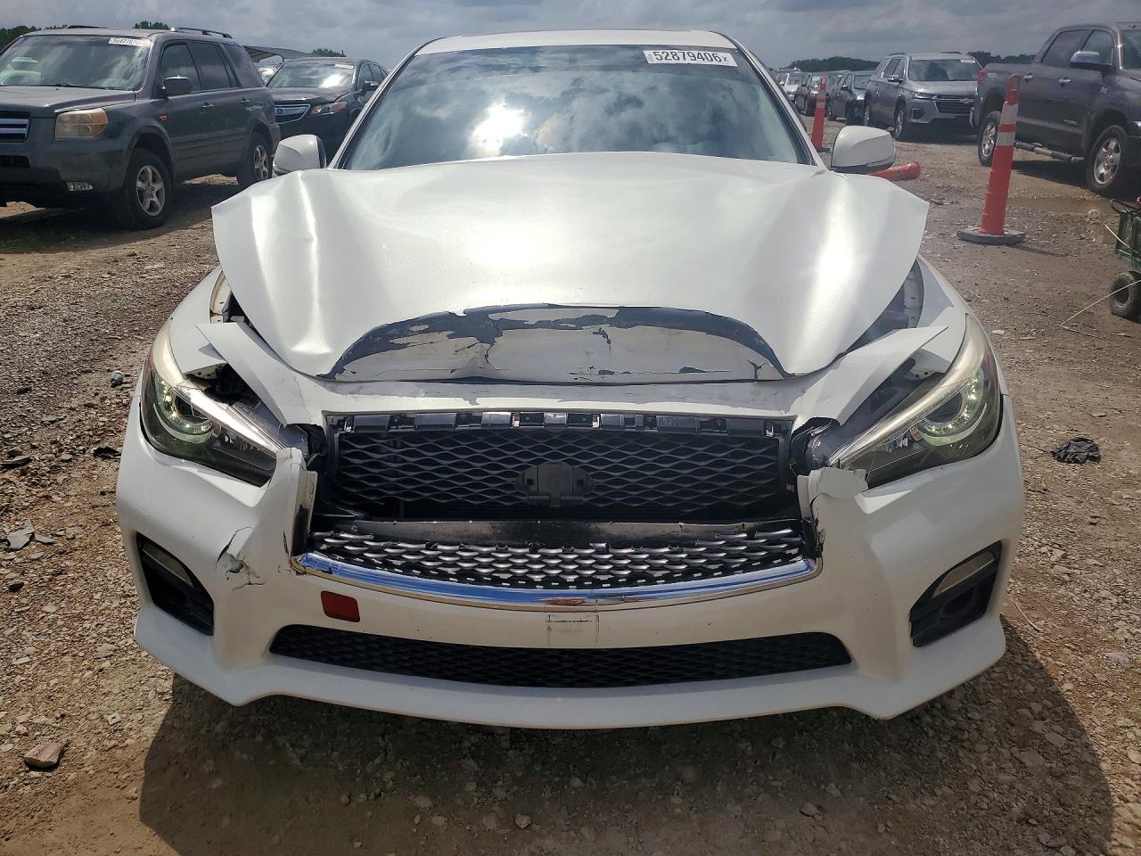 2015 Infiniti Q50 Sport White vin: JN1BV7AP2FM335988