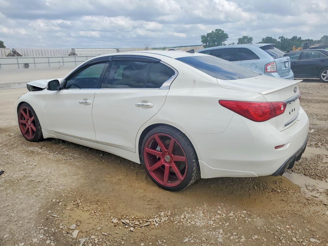 2015 Infiniti Q50 Sport White vin: JN1BV7AP2FM335988