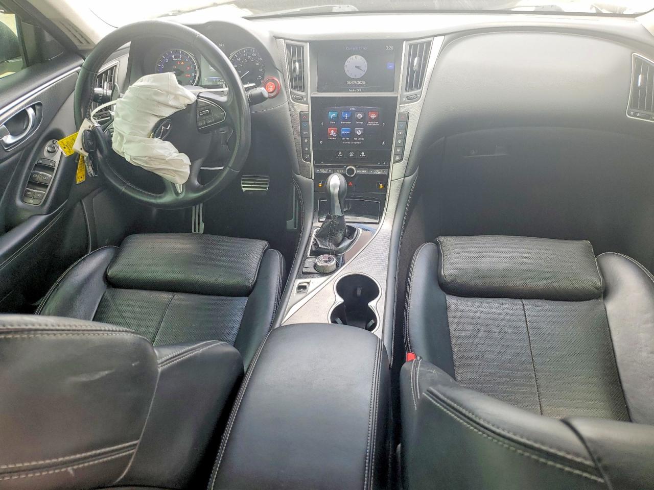2015 Infiniti Q50 Sport White vin: JN1BV7AP2FM335988