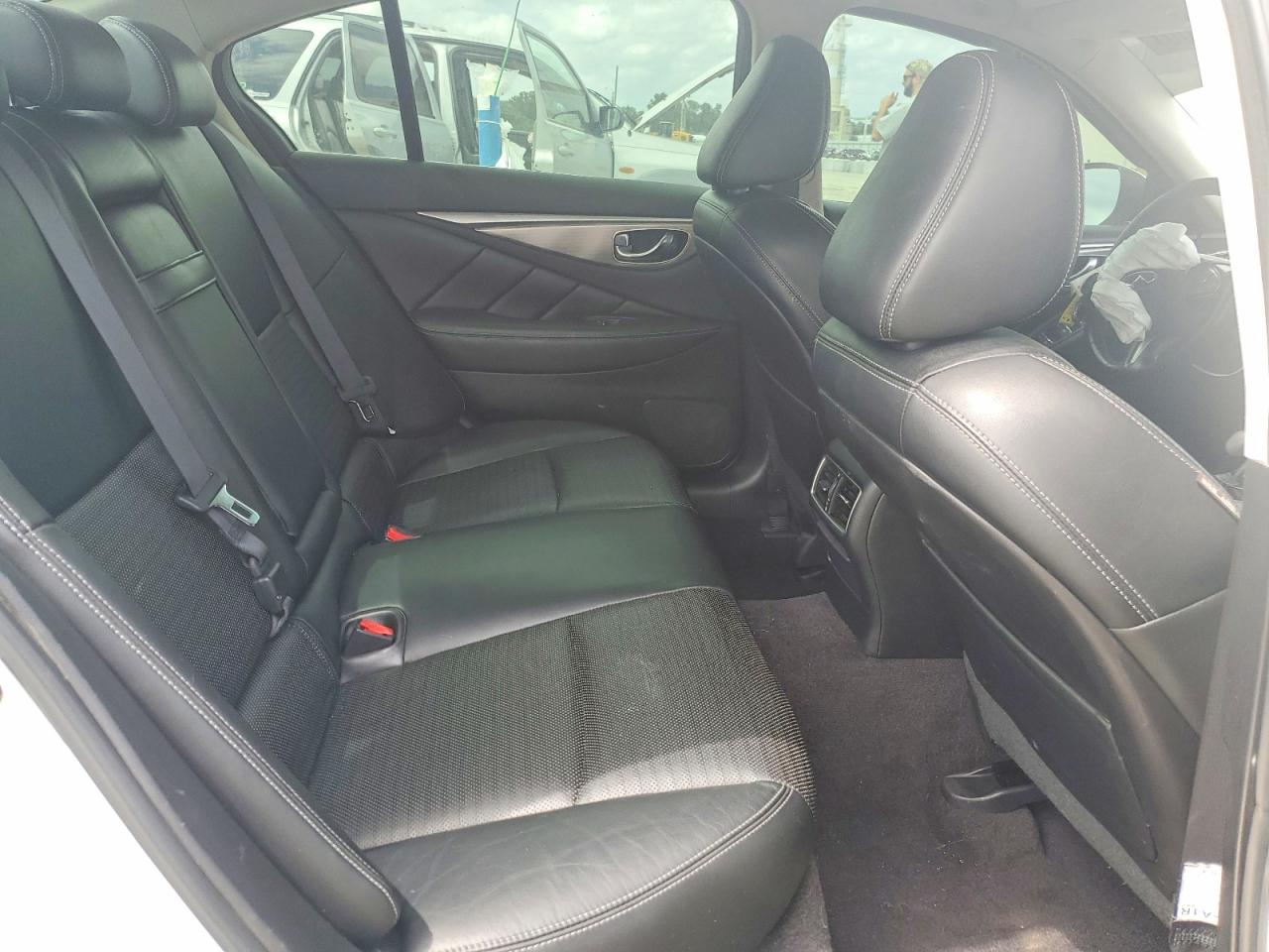 2015 Infiniti Q50 Sport White vin: JN1BV7AP2FM335988