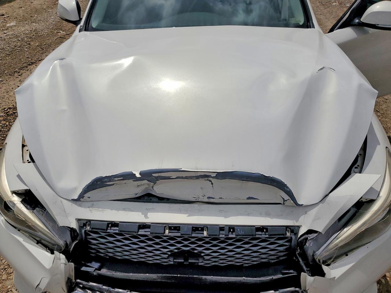 2015 Infiniti Q50 Sport White vin: JN1BV7AP2FM335988