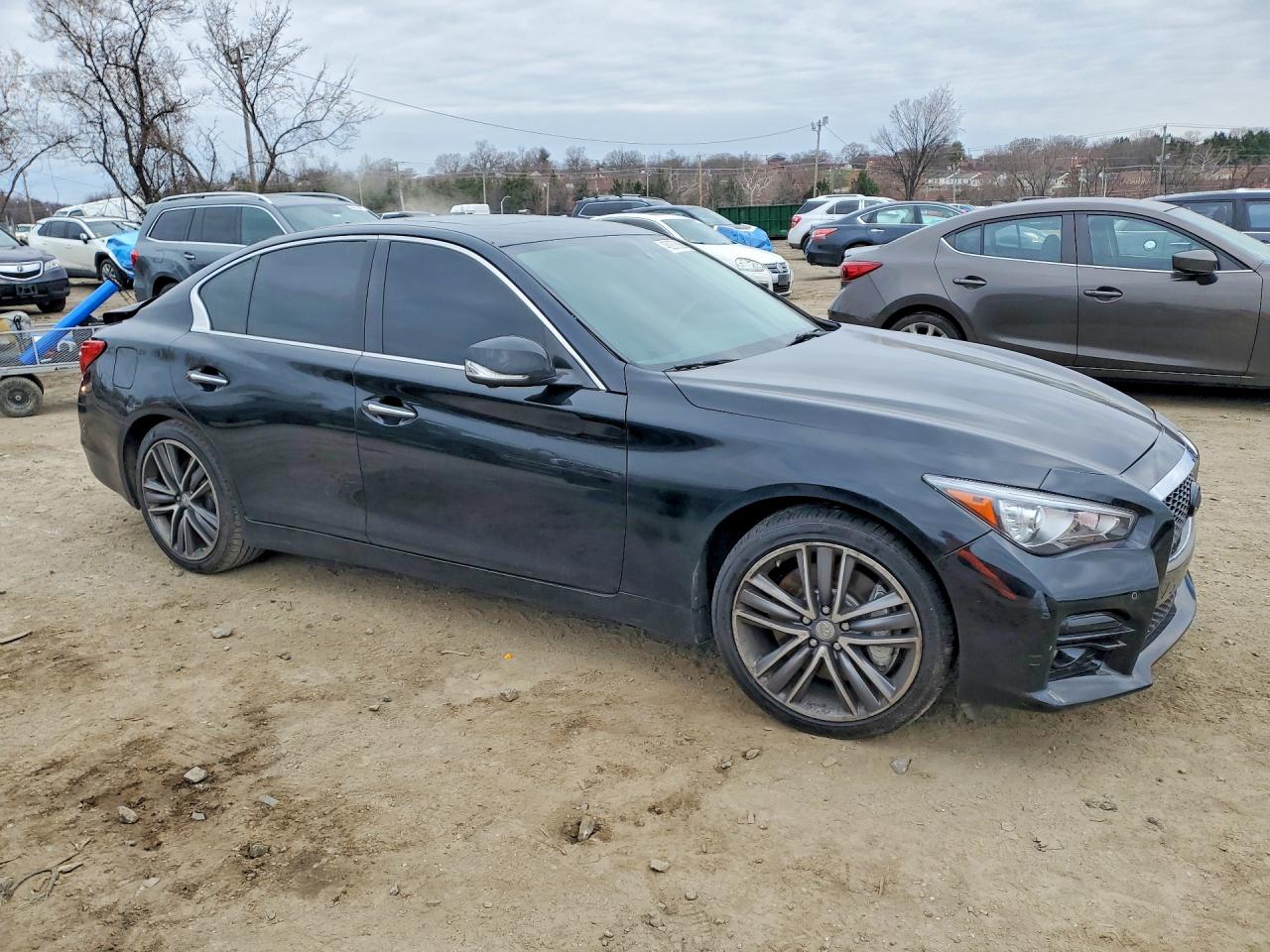 2015 Infiniti Q50 Sport Black vin: JN1BV7AR7FM422593