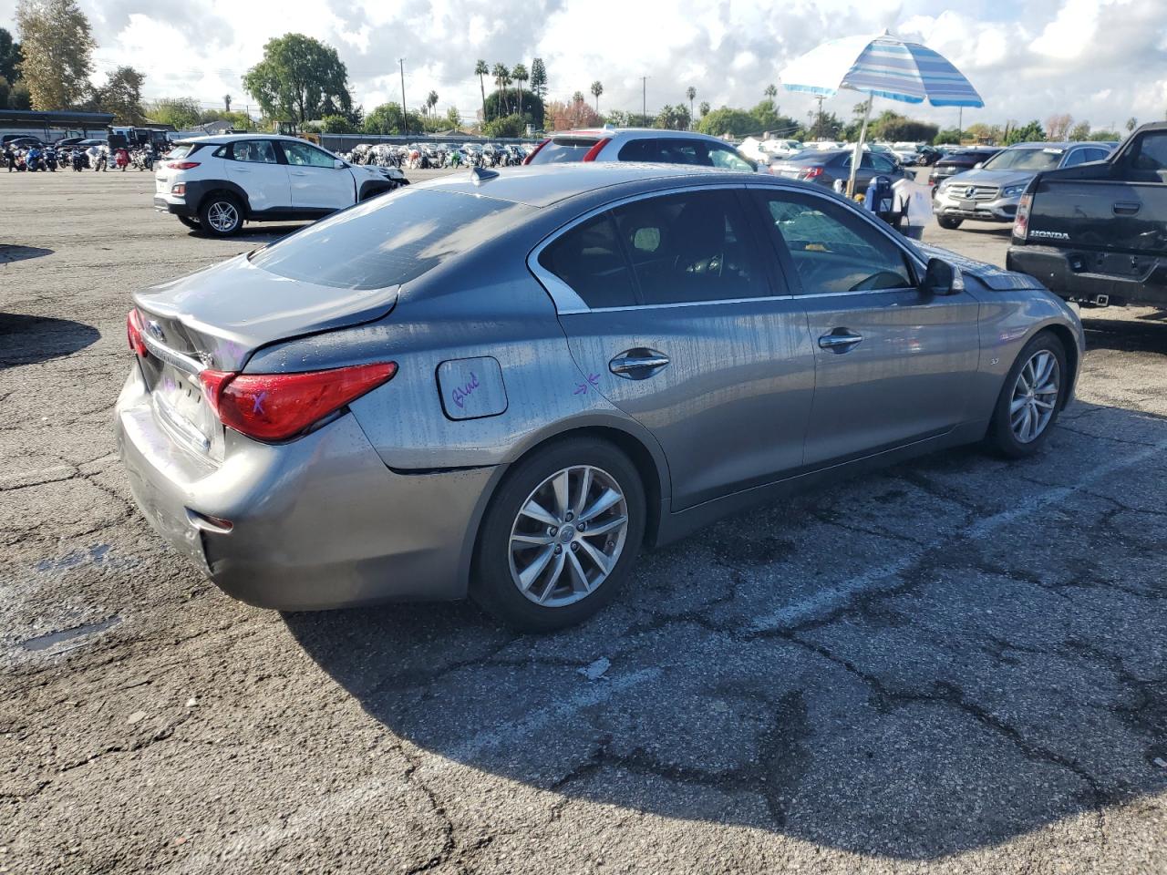 2015 Infiniti Q50 Base Gray vin: JN1BV7AP2FM341001