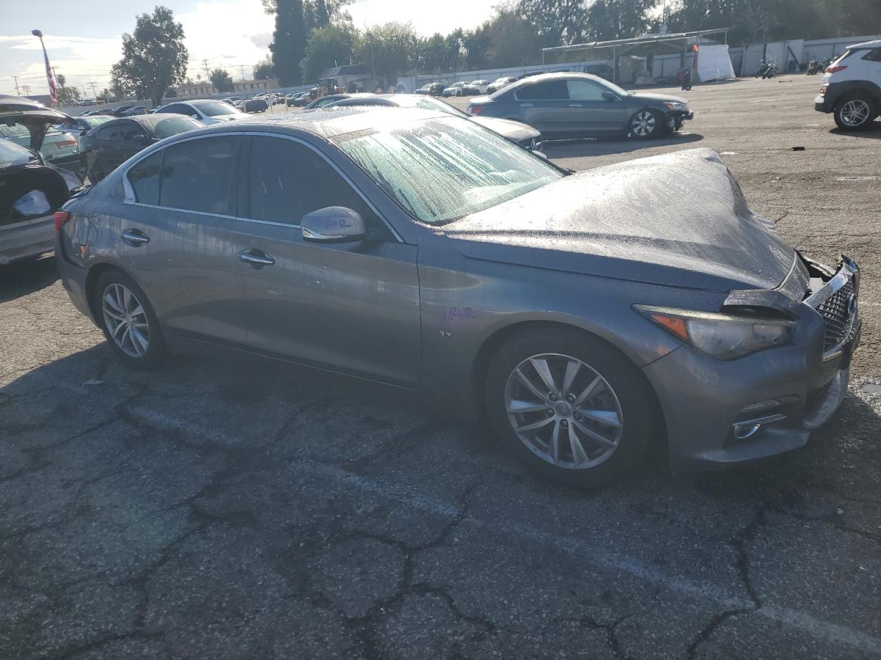 2015 Infiniti Q50 Base Gray vin: JN1BV7AP2FM341001