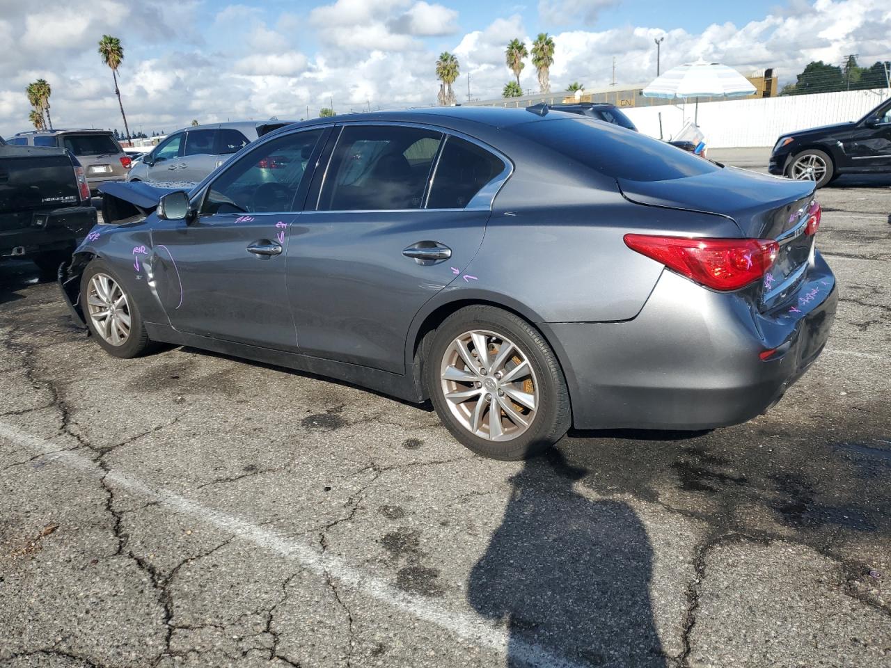 2015 Infiniti Q50 Base Gray vin: JN1BV7AP2FM341001