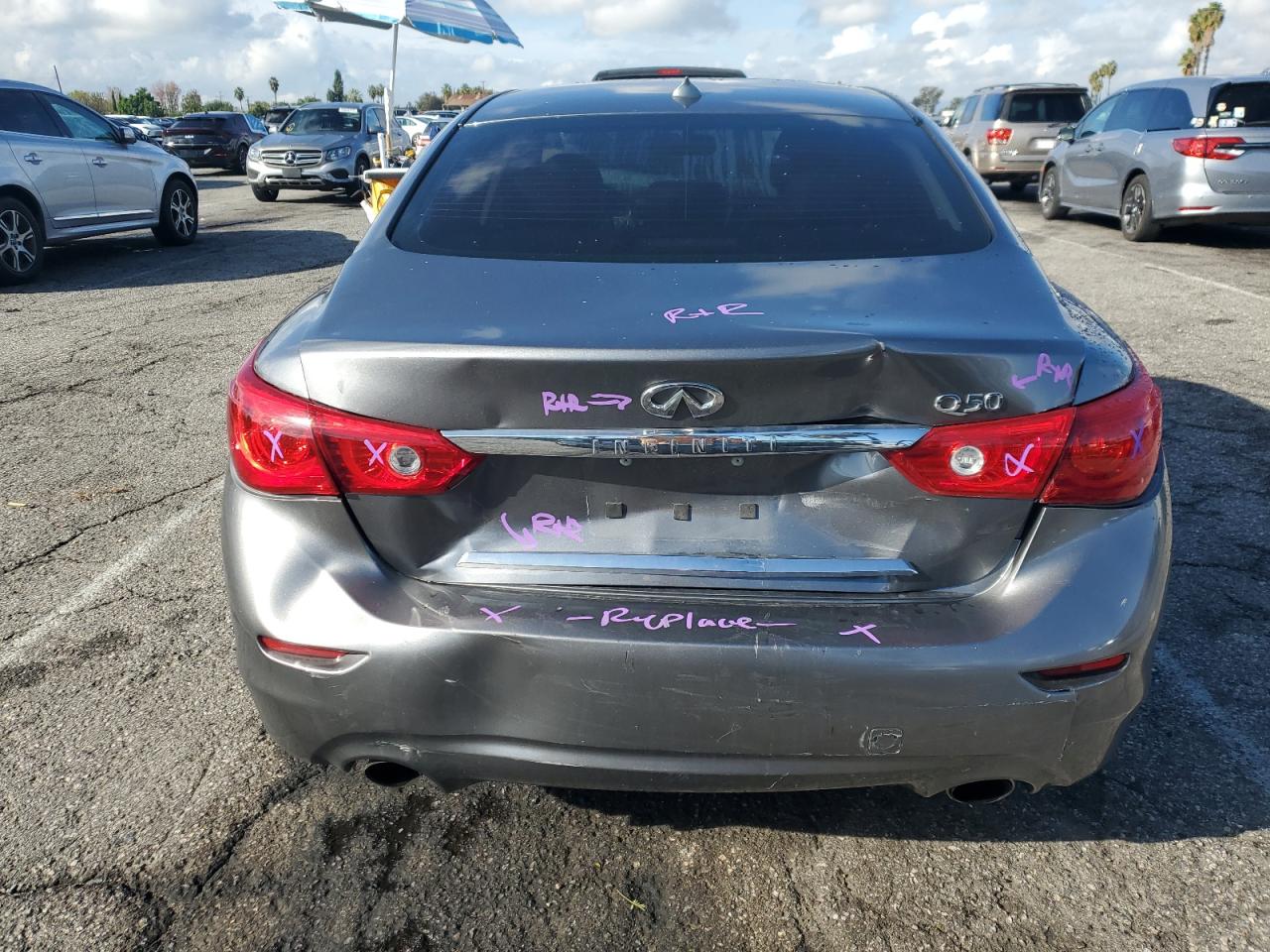 2015 Infiniti Q50 Base Gray vin: JN1BV7AP2FM341001