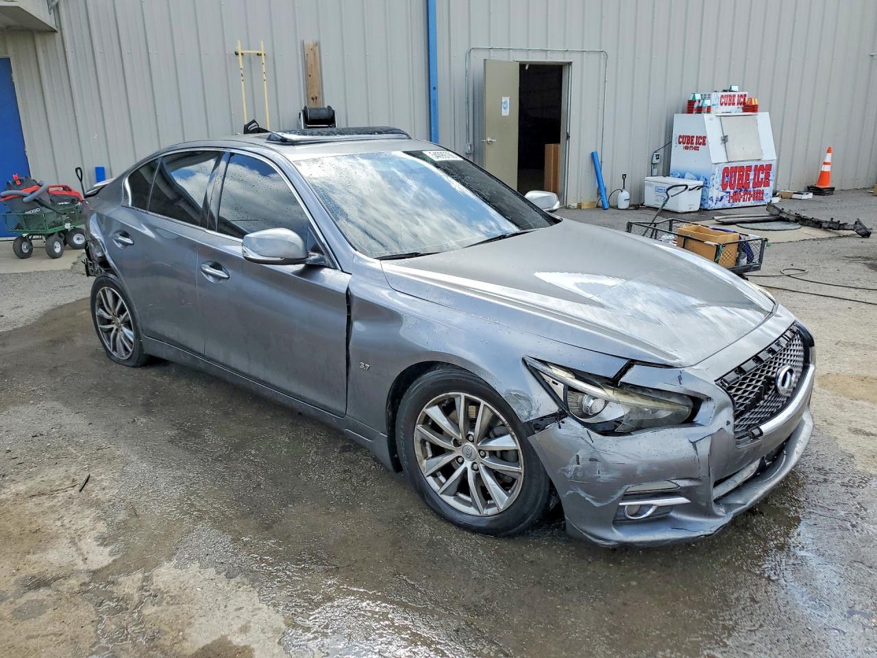 2015 Infiniti Q50 Premium Gray vin: JN1BV7AP2FM341113