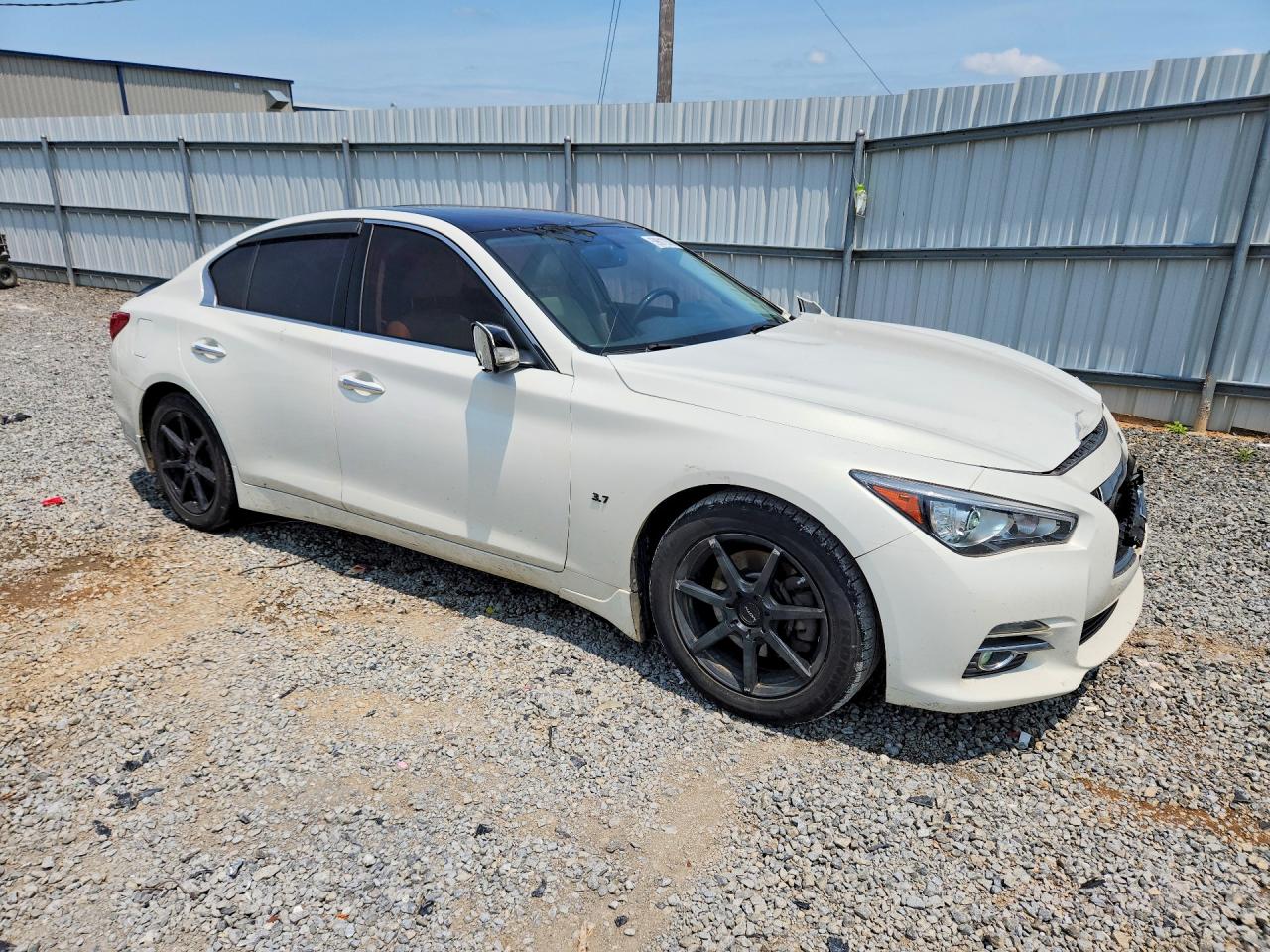 2015 Infiniti Q50 Premium White vin: JN1BV7AP2FM343301