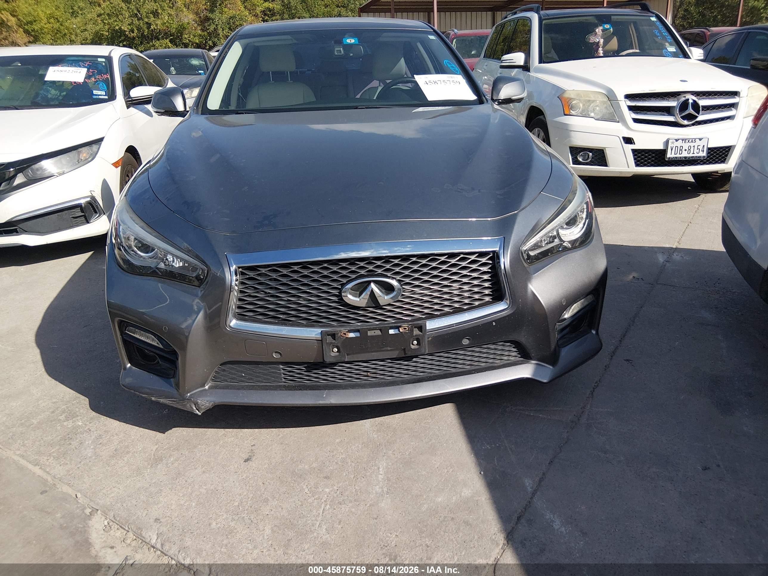 2015 Infiniti Q50 Premium/sport Black vin: JN1BV7AP2FM344576