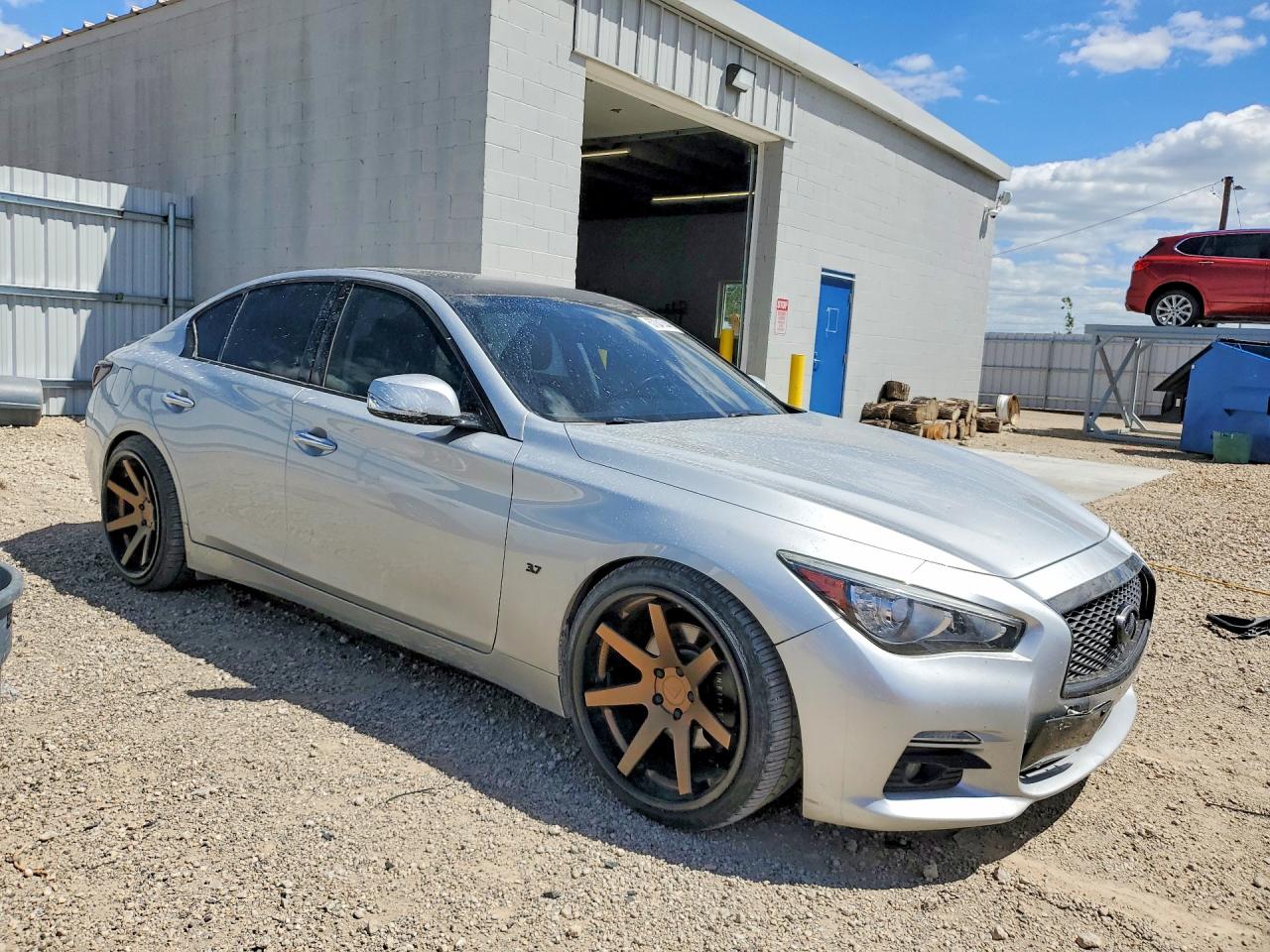 2014 Infiniti Q50 Base Silver vin: JN1BV7AP3EM670207
