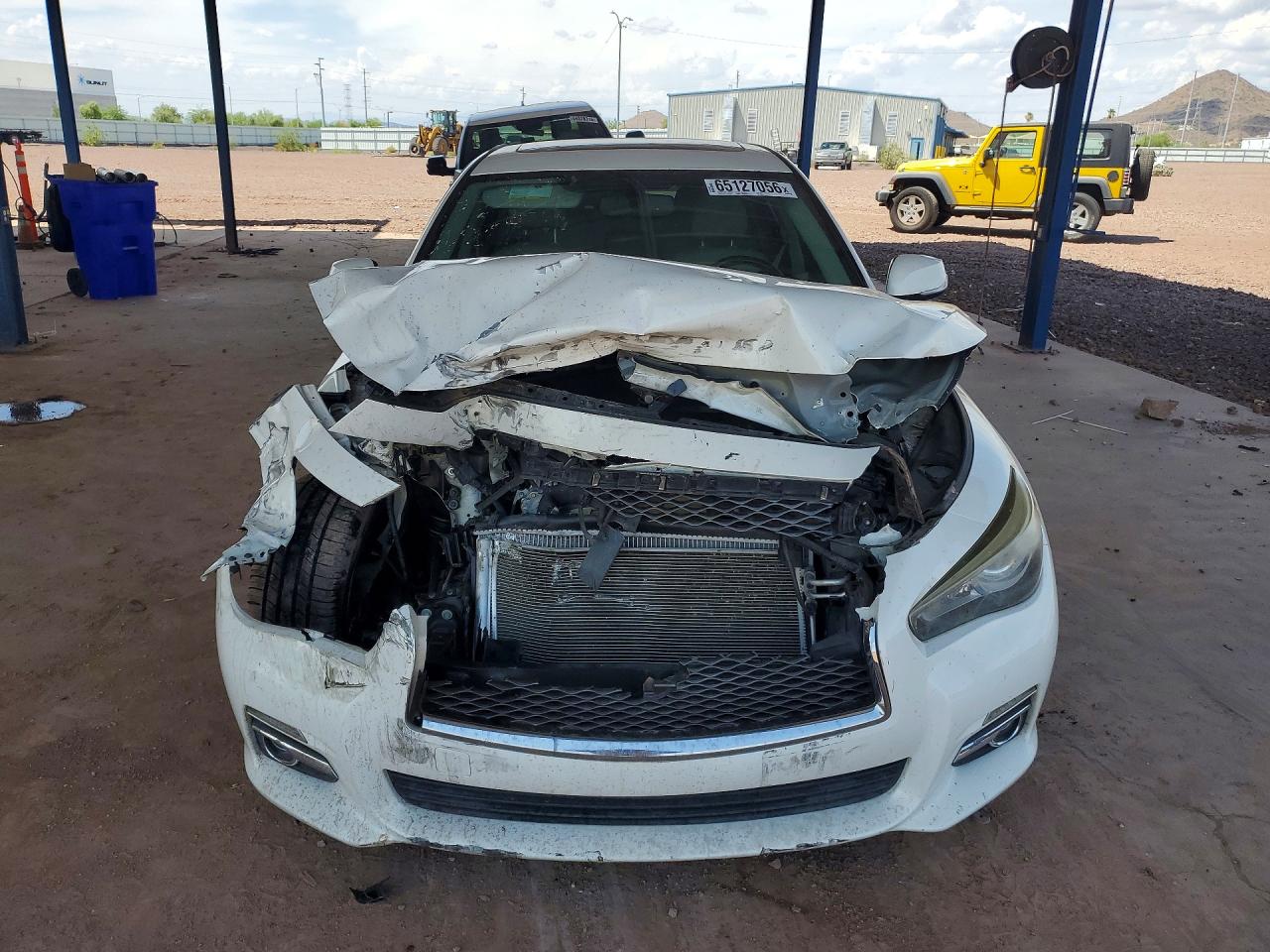 2014 Infiniti Q50 Base White vin: JN1BV7AP3EM670577