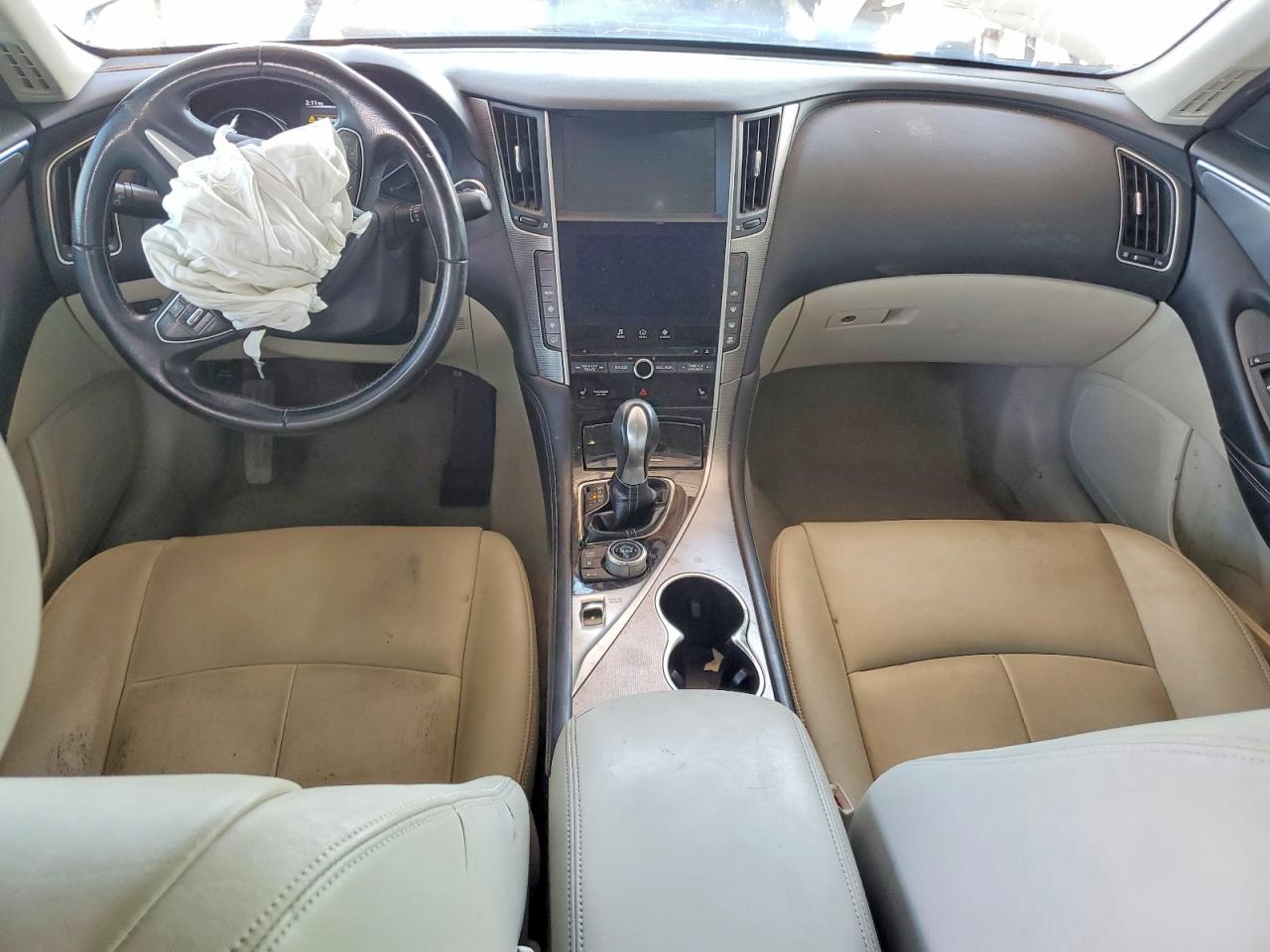 2014 Infiniti Q50 Base White vin: JN1BV7AP3EM670577