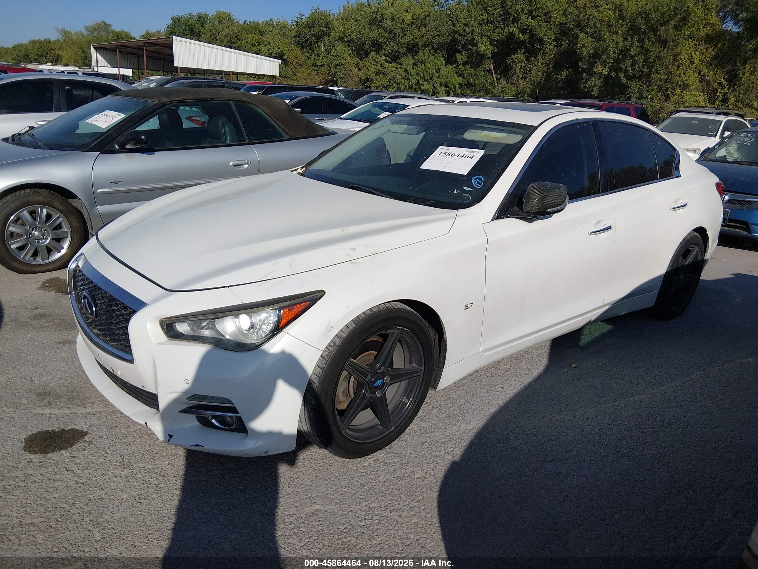 2014 Infiniti Q50 Premium White vin: JN1BV7AP3EM671597