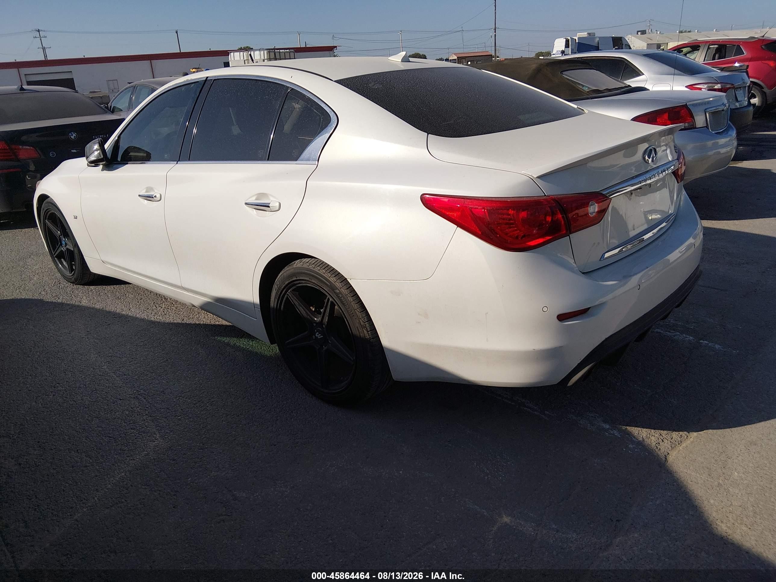 2014 Infiniti Q50 Premium White vin: JN1BV7AP3EM671597
