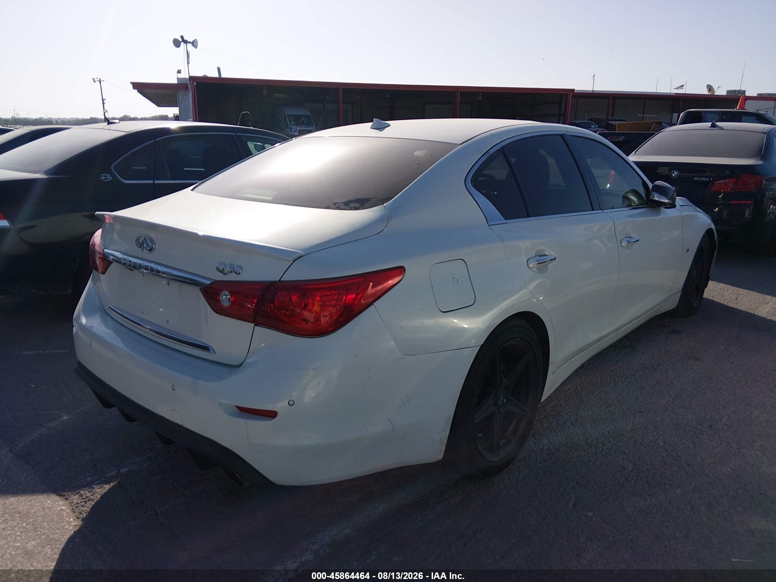 2014 Infiniti Q50 Premium White vin: JN1BV7AP3EM671597