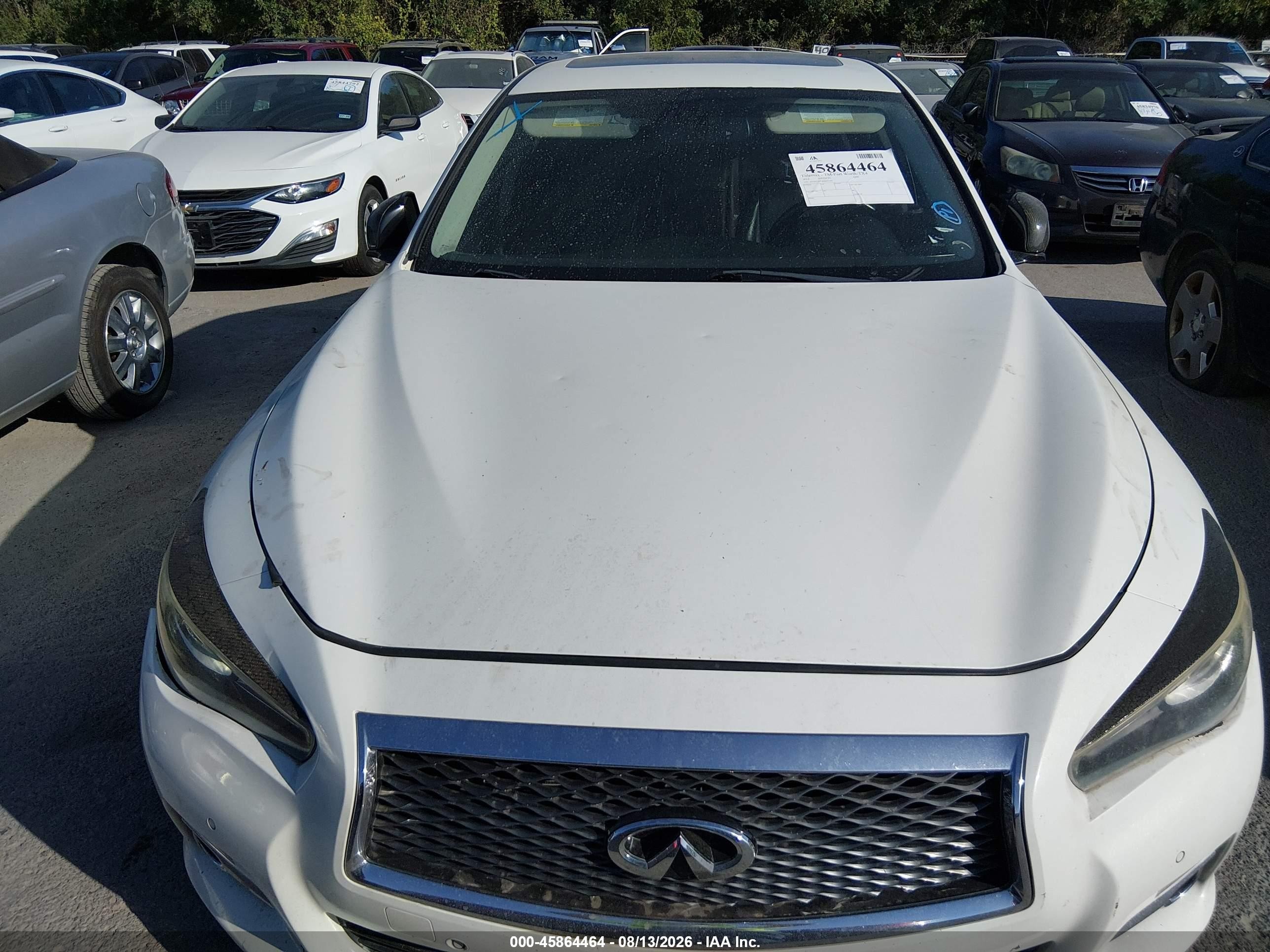 2014 Infiniti Q50 Premium White vin: JN1BV7AP3EM671597