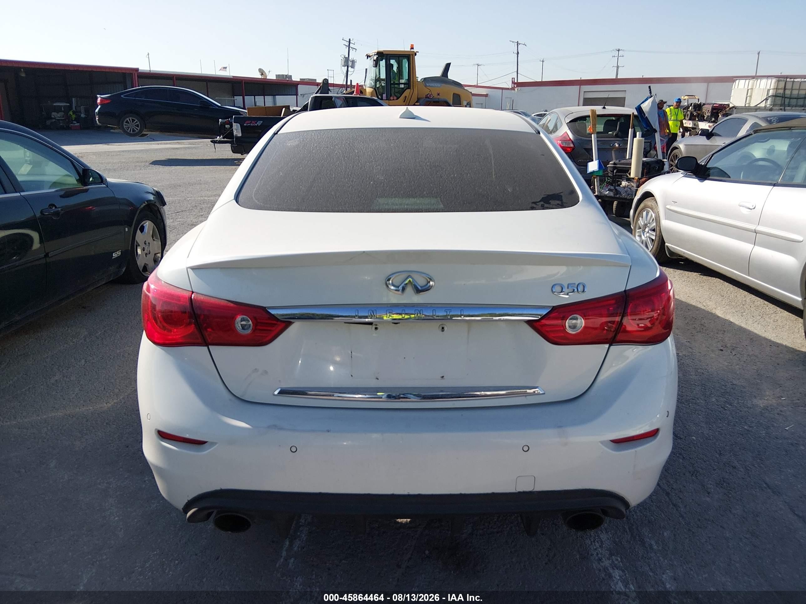 2014 Infiniti Q50 Premium White vin: JN1BV7AP3EM671597