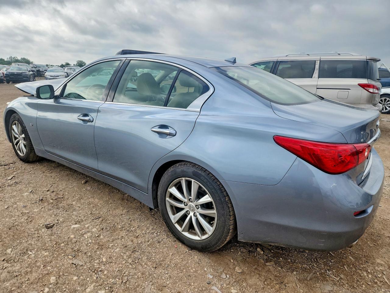 2014 Infiniti Q50 Base/premium/sport Синий vin: JN1BV7AP3EM672636