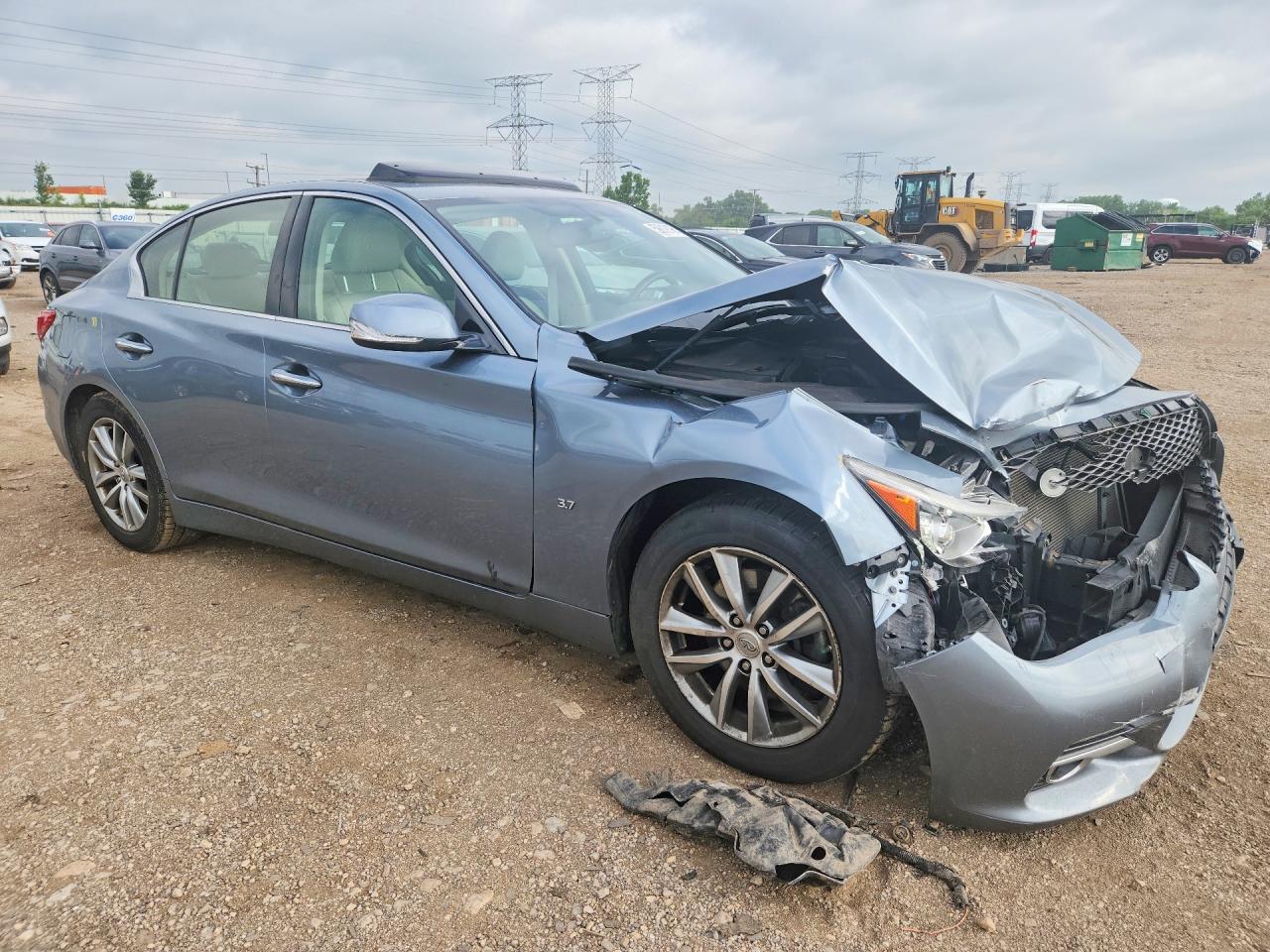 2014 Infiniti Q50 Base/premium/sport Синий vin: JN1BV7AP3EM672636
