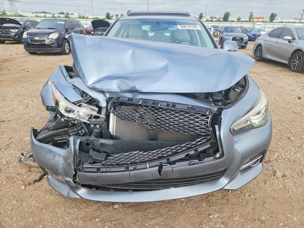 2014 Infiniti Q50 Base/premium/sport Синий vin: JN1BV7AP3EM672636