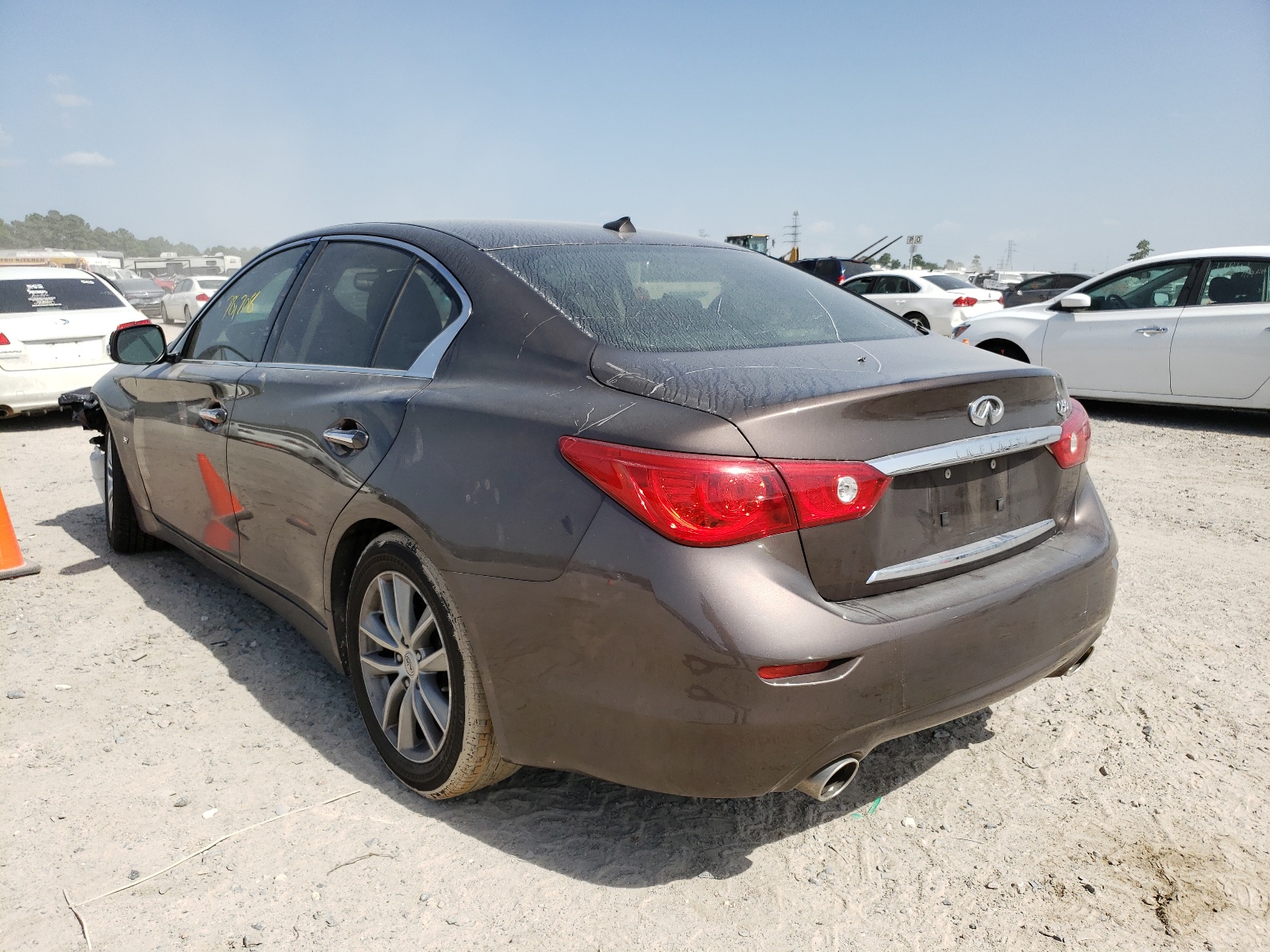2014 Infiniti Q50 Base Brown vin: JN1BV7AP3EM675696