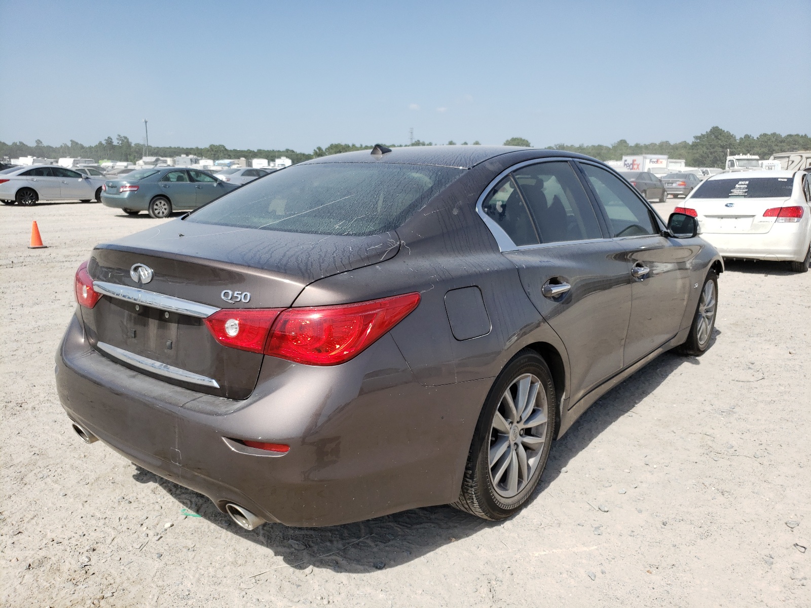 2014 Infiniti Q50 Base Brown vin: JN1BV7AP3EM675696