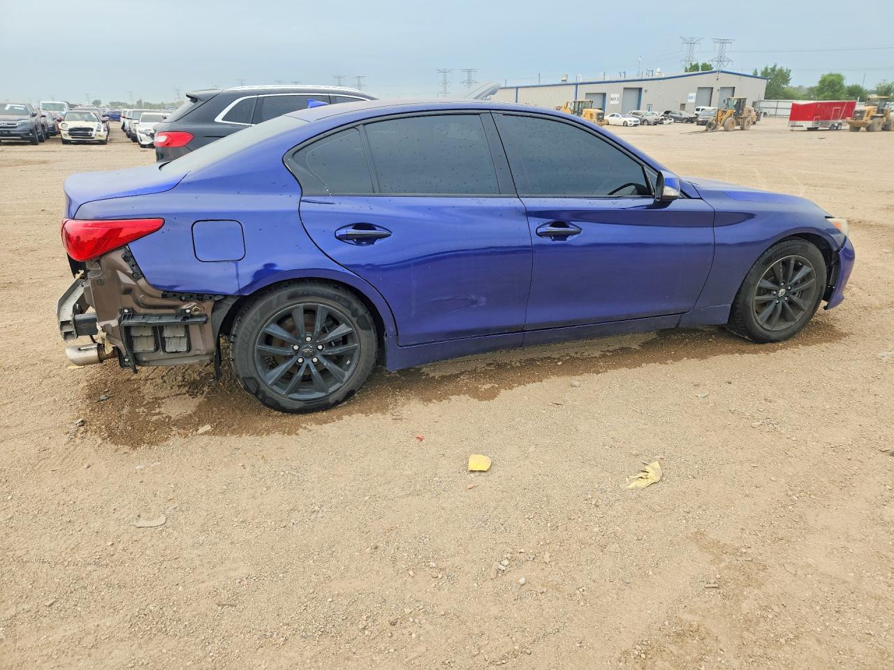 2014 Infiniti Q50 Base Blue vin: JN1BV7AP3EM675696