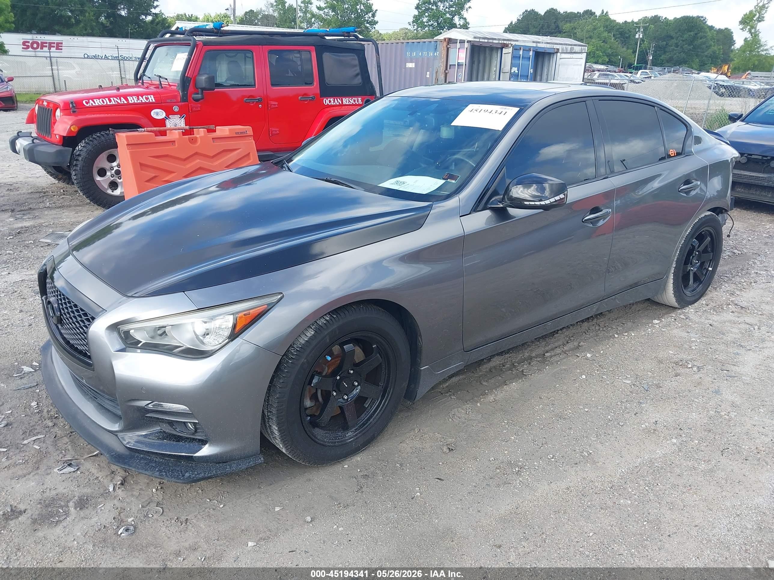 2014 Infiniti Q50 Premium Серый vin: JN1BV7AP3EM676797