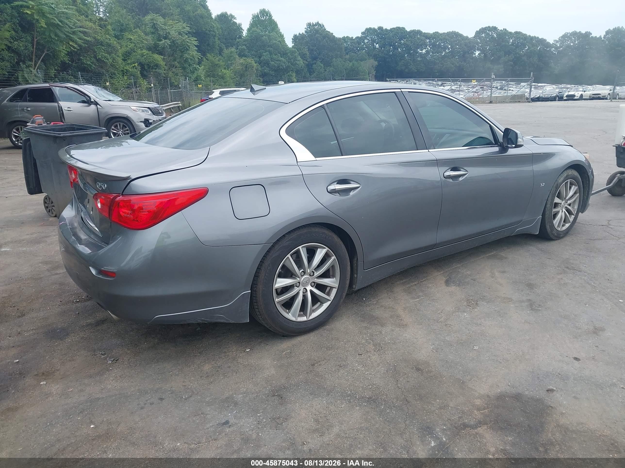 2014 Infiniti Q50 Premium Серый vin: JN1BV7AP3EM676878