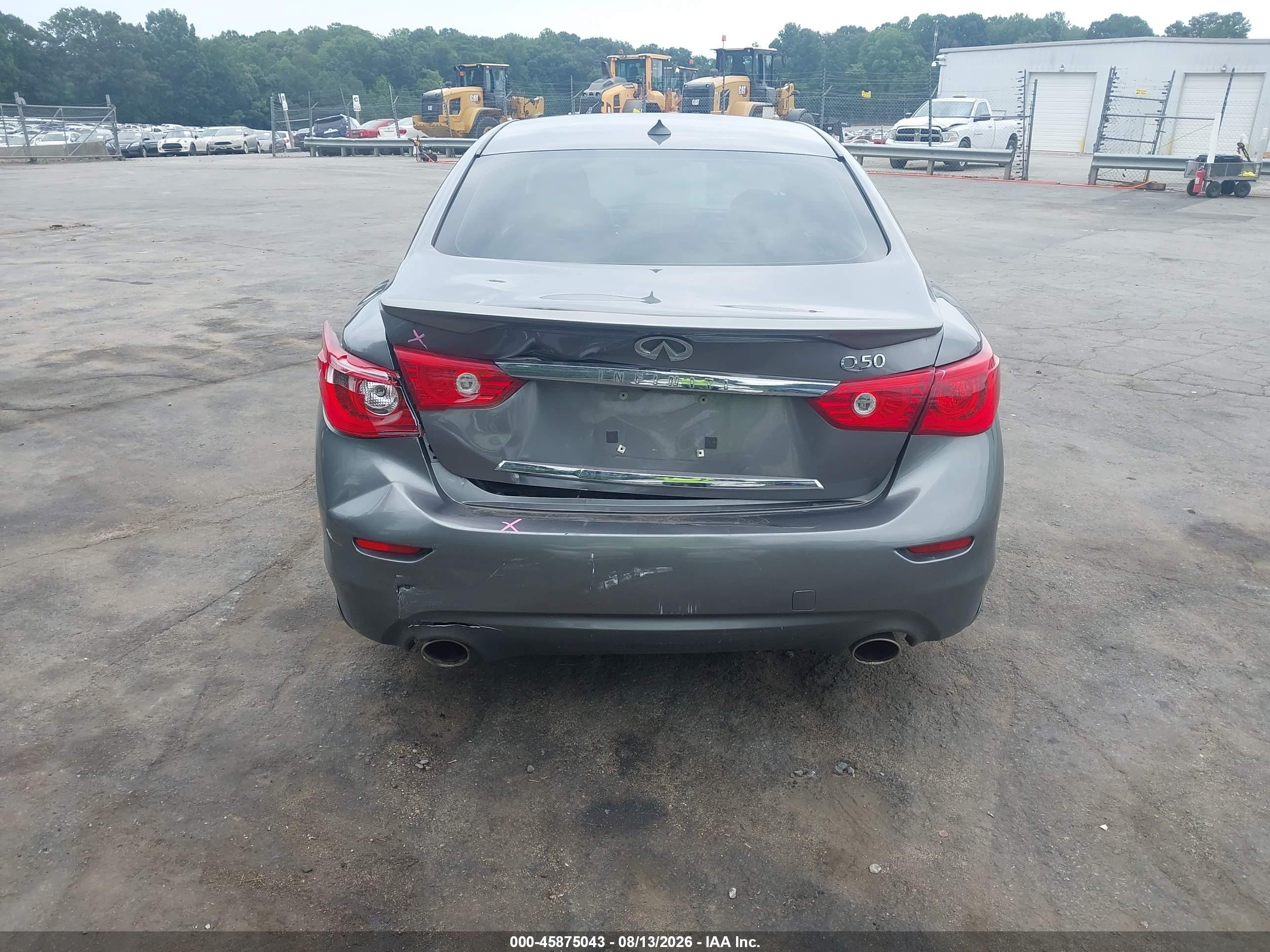 2014 Infiniti Q50 Premium Серый vin: JN1BV7AP3EM676878