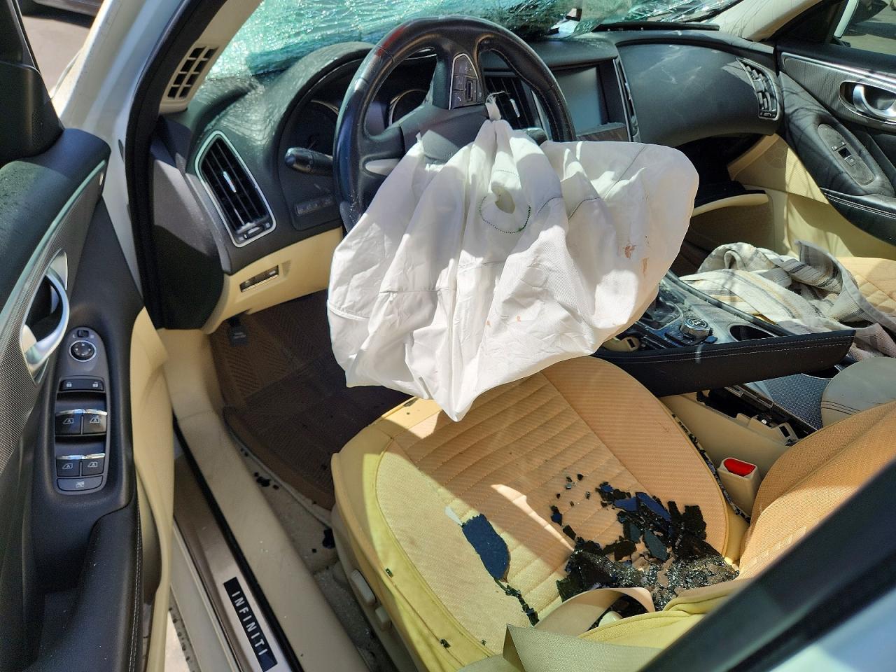2014 Infiniti Q50 Base Белый vin: JN1BV7AP3EM677609