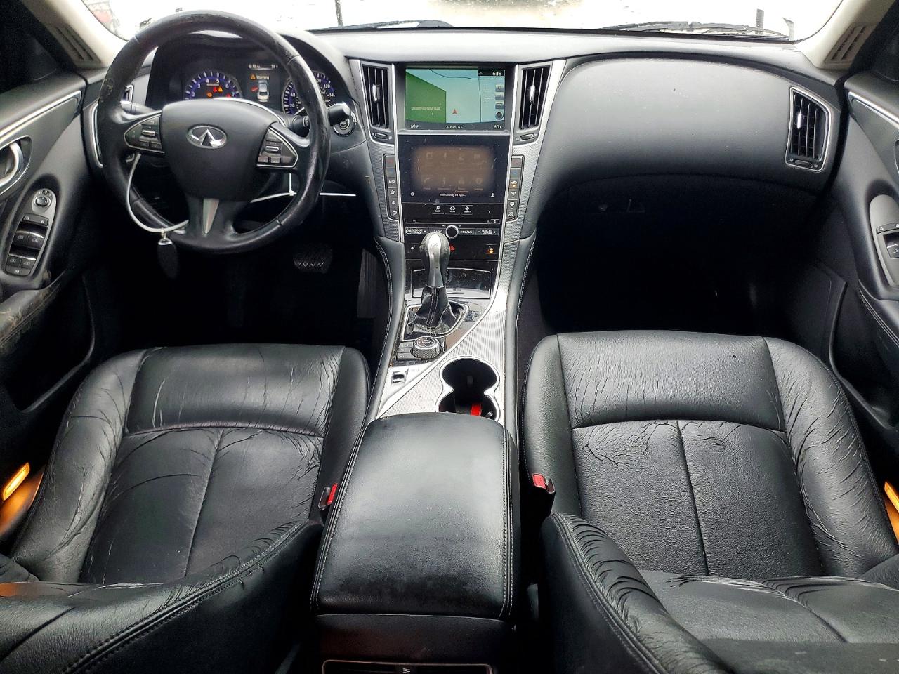 2014 Infiniti Q50 Premium White vin: JN1BV7AP3EM679330