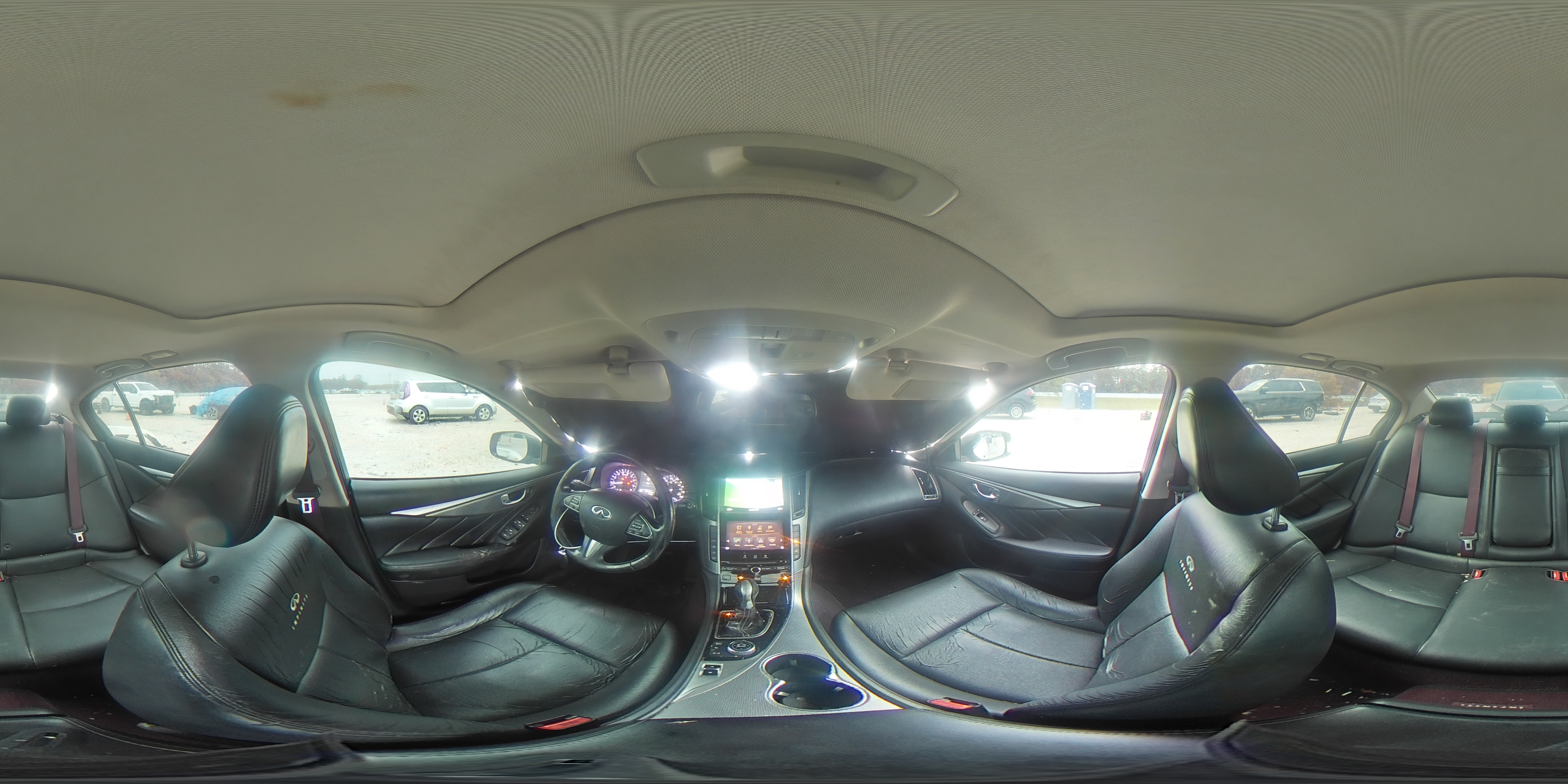 2014 Infiniti Q50 Premium White vin: JN1BV7AP3EM679330
